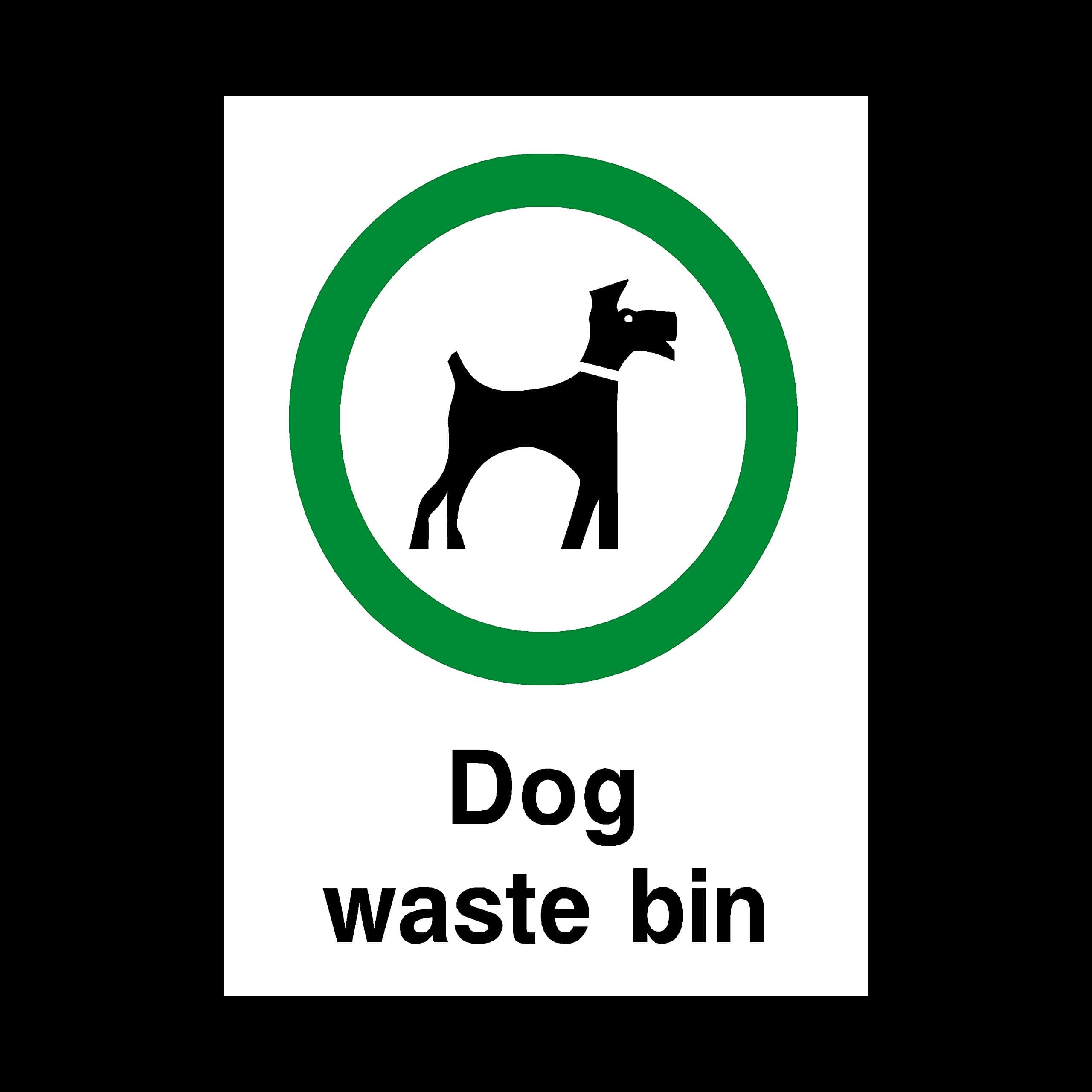Dog Waste Bin Sticker/Self Adhesive Sign - Fouling/Dog Area/Clean it up/Security Guard Dogs (PPA24)