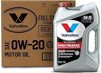 Full Synthetic High Mileage with MaxLife Technology SAE 0W-20 Motor Oil 5 QT, Case of 3
