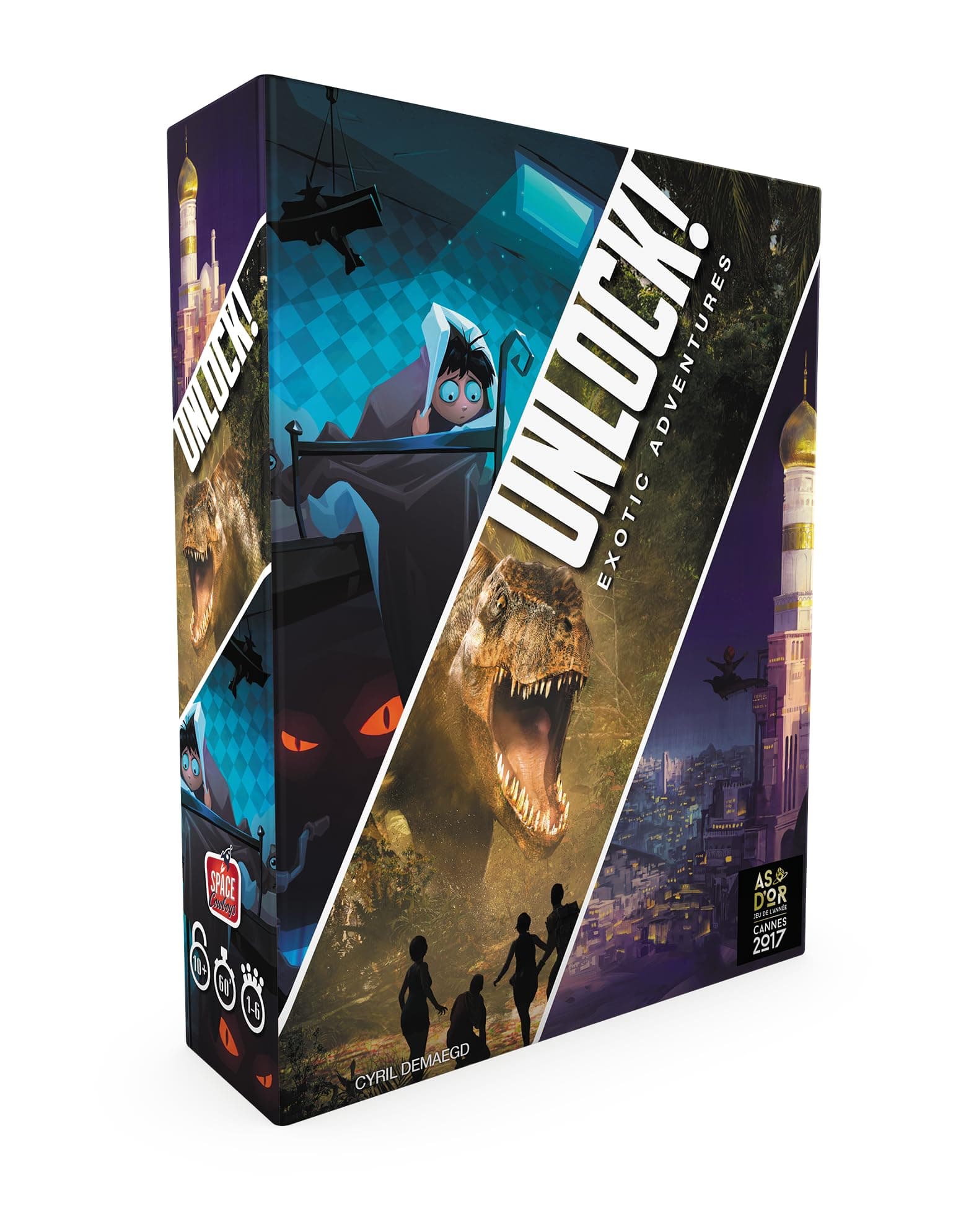 UNLOCK! Exotic Adventures Card Game - Escape Room-Inspired Cooperative Adventure, Fun Family Game for Kids and Adults, Ages 10+, 1-6 Players, 1 Hour Playtime, Made by Space Cowboys