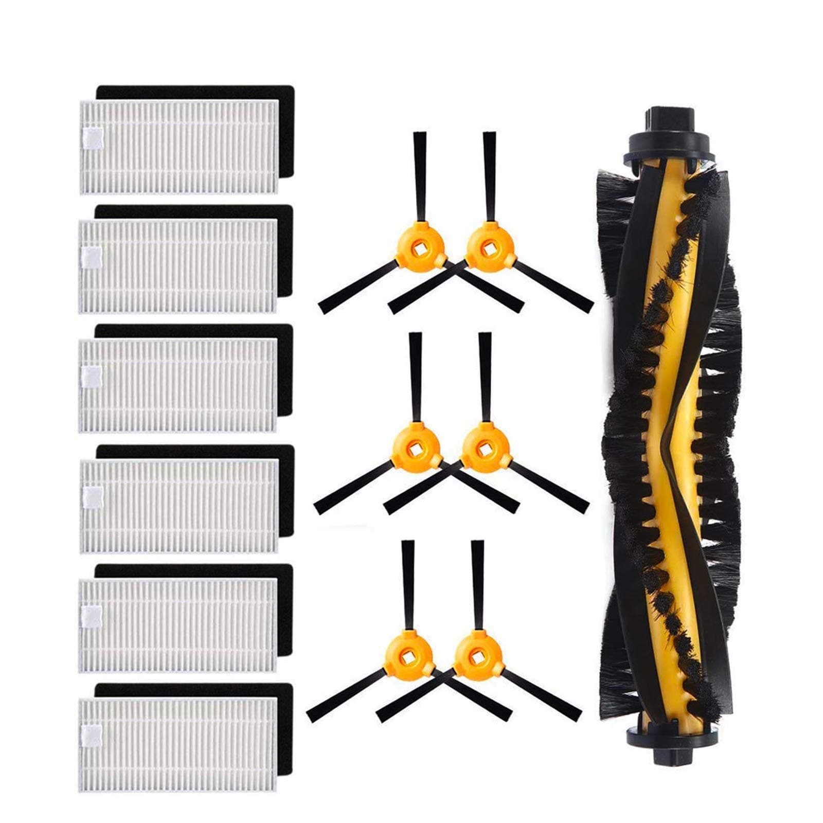 DLD Accessories Kit for Ecovacs Deebot N79 N79S DN620 DN621 DN622 Robot Vacuum Cleaner Replacement Parts Pack of Main Brush, Hepa Filter, Side Brush