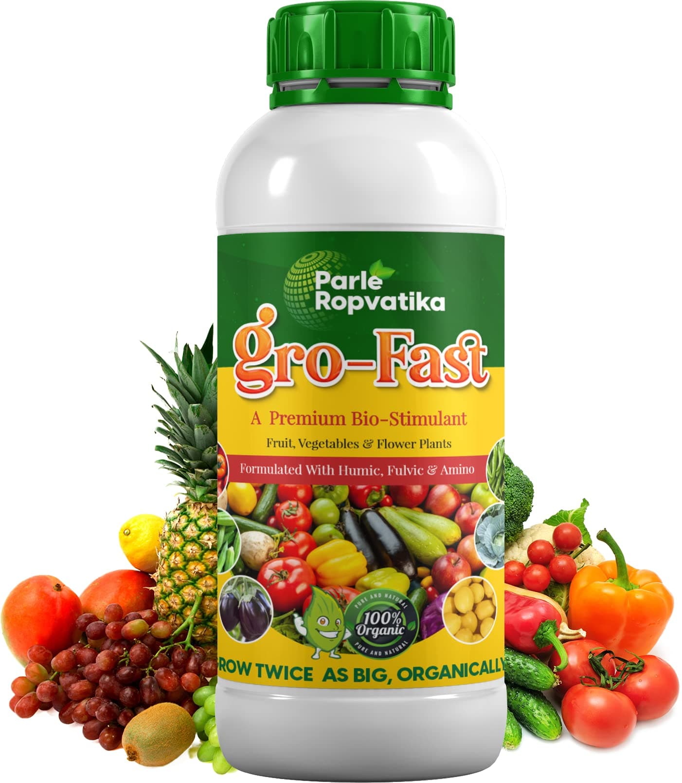 Gro-Fast Plant Nutrients - All Purpose Organic Liquid Fertilizer Flower, Vegetable & Fruit Plant Stimulant - Plant Growth Booster for all types of plants (250ml)