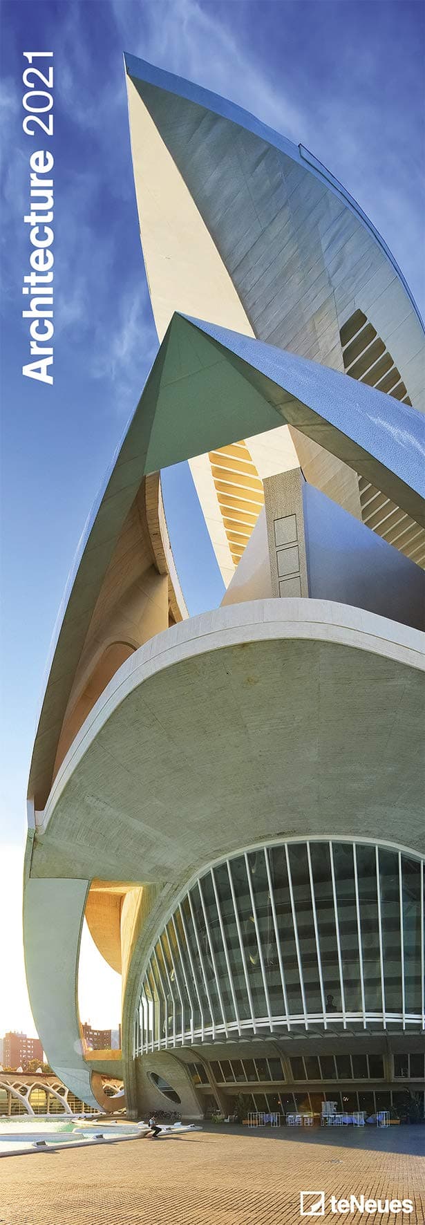 Architecture – Calendar 2021 – Teneues Verlag – Vertical Calendar – Photo Calendar with Fascinating Buildings – 33.8 cm x 97.8 cm – Kitchen Calendar