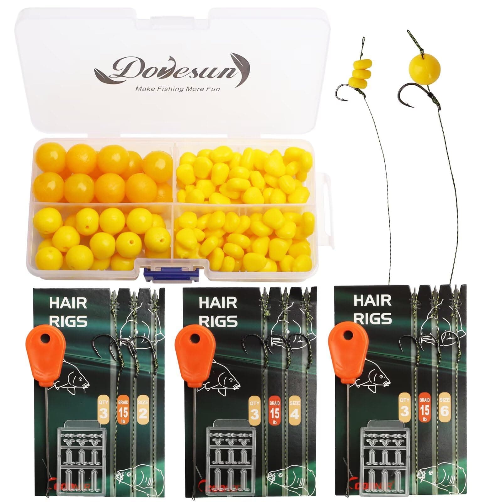 41PCS/151PCS Carp Fishing Hair Rigs Baits Carp Rigs Kit Fishing Equipment Accessories