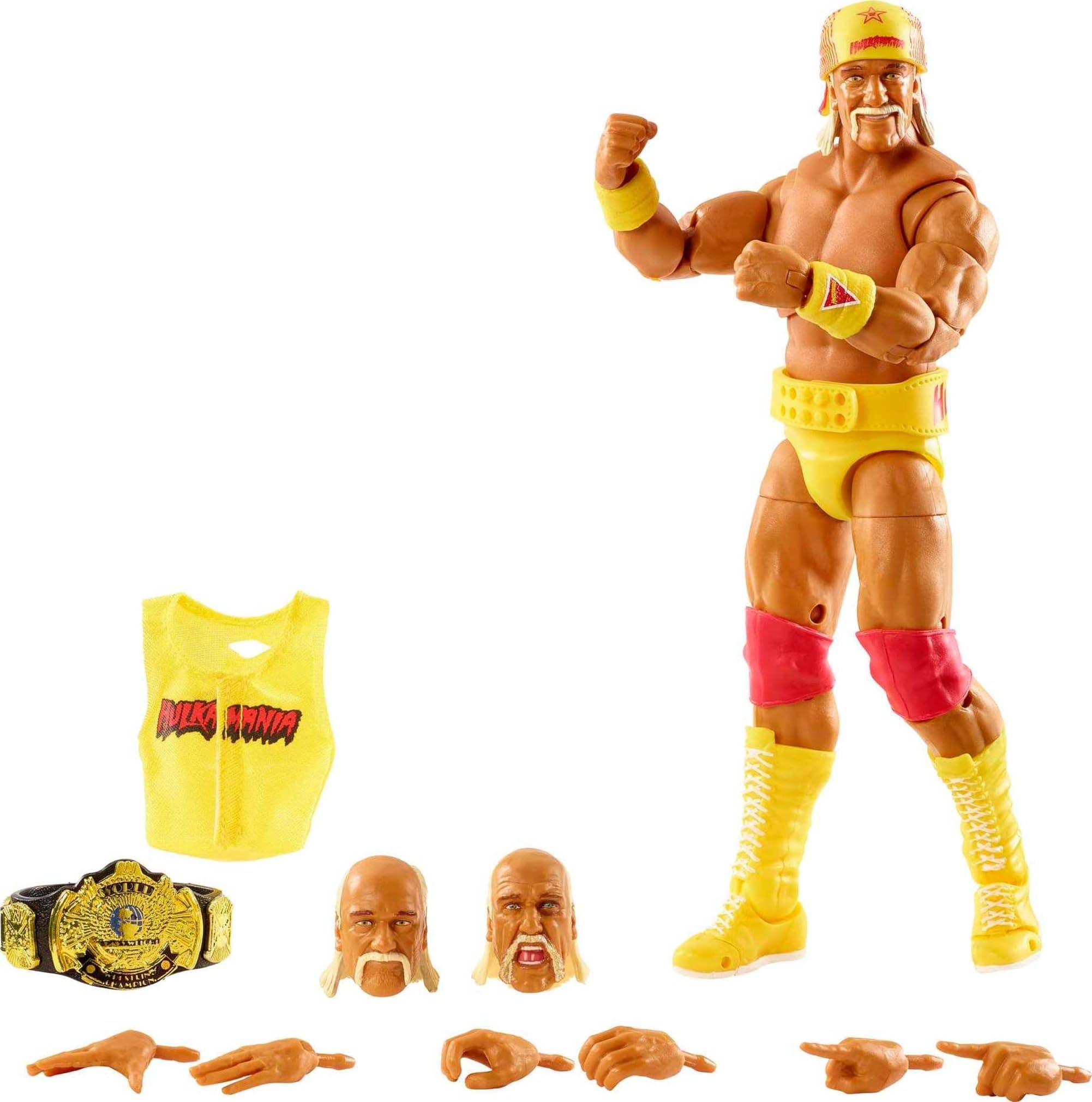 Mattel WWE Hulk Hogan Ultimate Edition Fantasy Over Articulated Action Figure with Realistic Details & Accessories, 6"