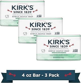 Kirk's Gentle Castile Soap - Soothing Aloe Vera, 3 Count