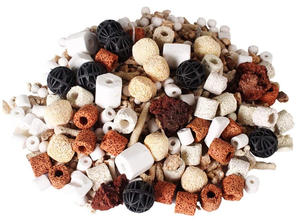 500g Bio Balls Ceramic Rings Set, Aquarium Biological Filter Media for Fish Tank and Pond, Fish Tank Filter, Decorations, Accessories (500g, 1.1lb)
