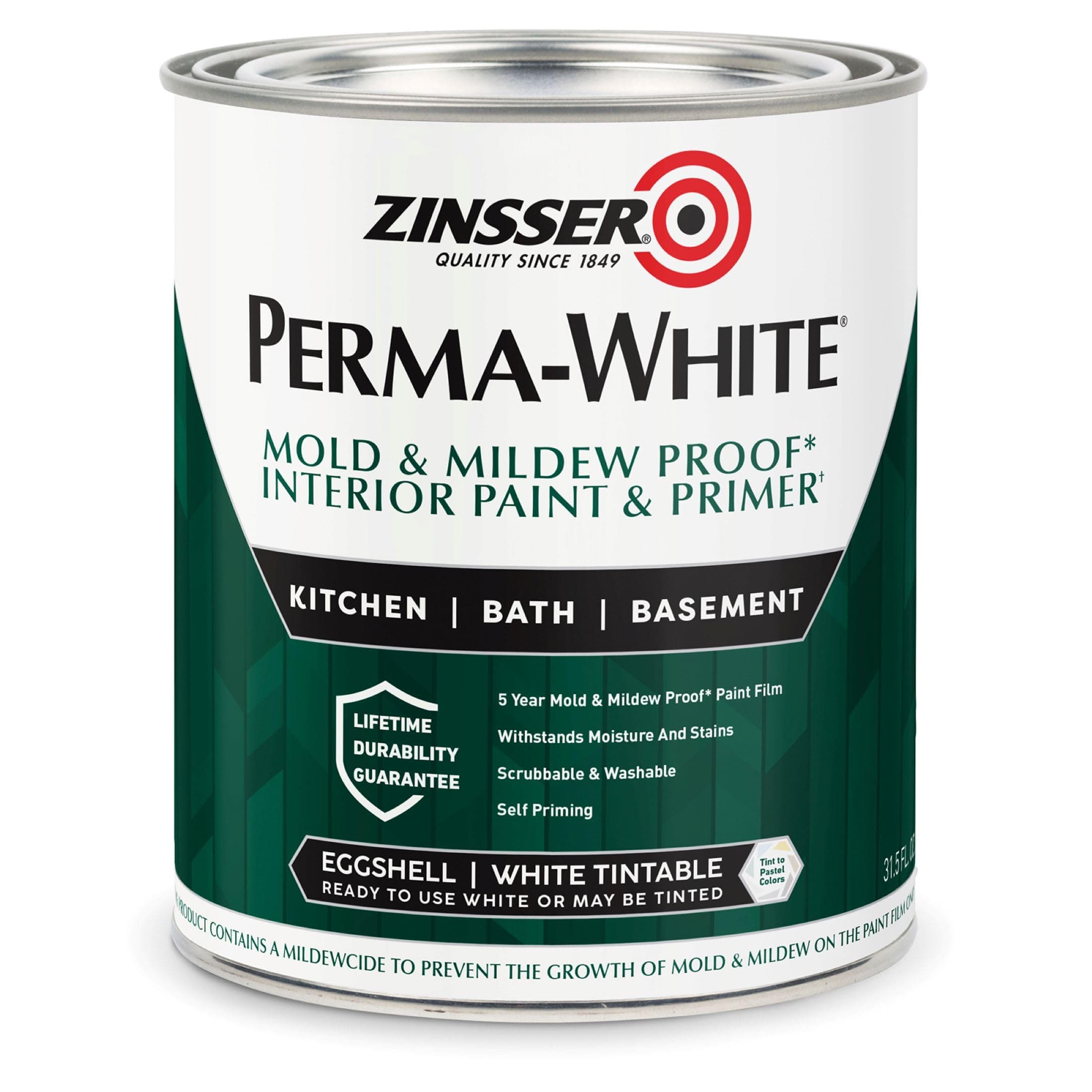Rust-Oleum 2774 Zinsser Interior Eggshell, Perma White