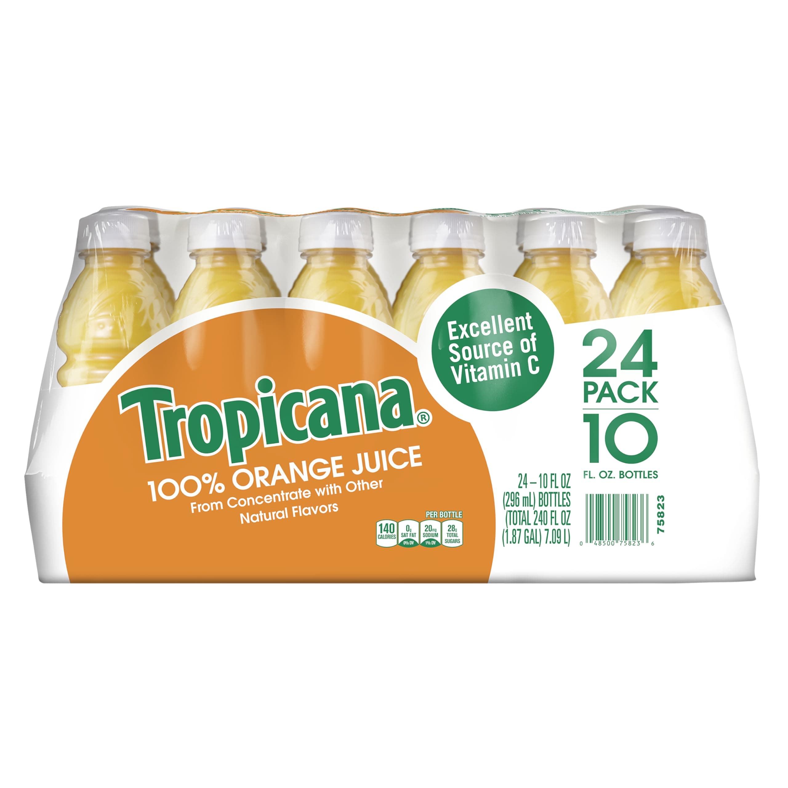 Tropicana Orange Juice, 10 Ounce (Pack of 24)