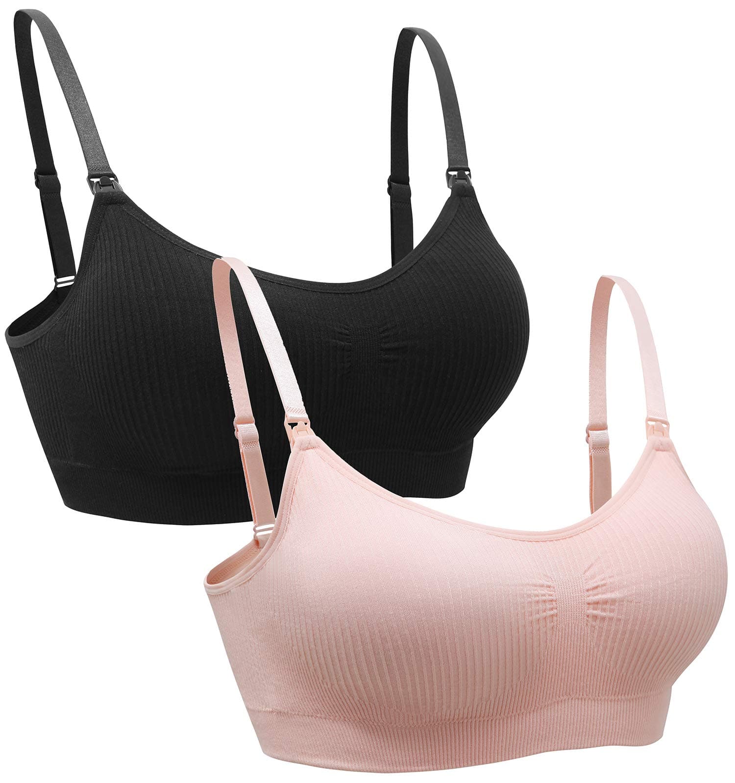 Suekaphin 2PACK Nursing Bra Wireless Bra Women's Sleeping Maternity Bra Breastfeeding Bra