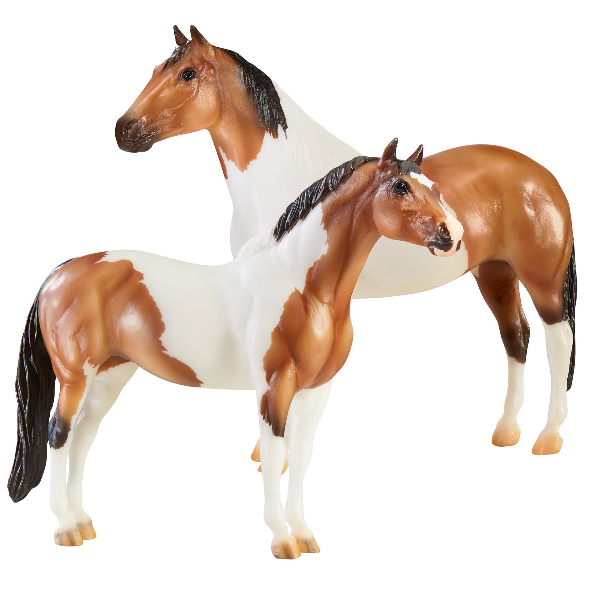Breyer Traditional Series The Gangsters Tony Da Pony and Bugsy Maloney | 2 Horse Set | Horse Toy Models | 8.75" x 7.5" | 1:9 Scale | Model #1822, Brown