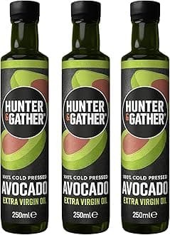 Hunter & Gather Extra Virgin Avocado Oil 750ml | 100% Natural Cold Pressed, Unrefined and Bottled in UK | Versatile for Cooking, Drizzling & Dipping I Seed-Oil Free