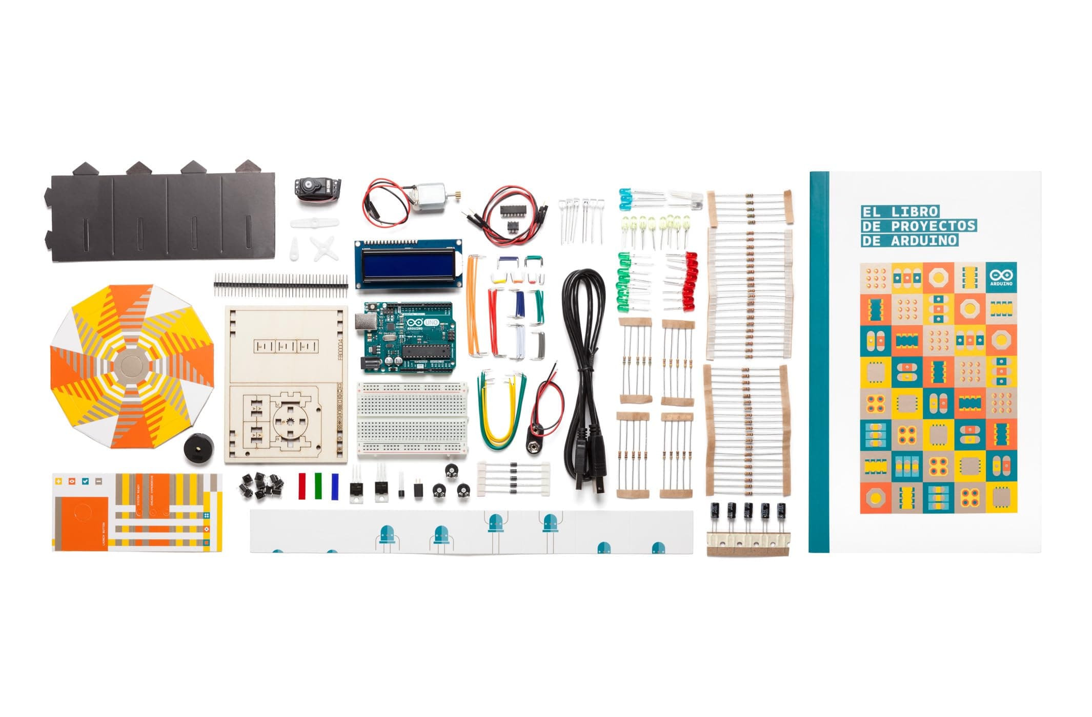 Official Arduino Starter Kit [K030007] – 12 DIY Projects with Spanish Projects Book – Original Kit from Arduino, Italy