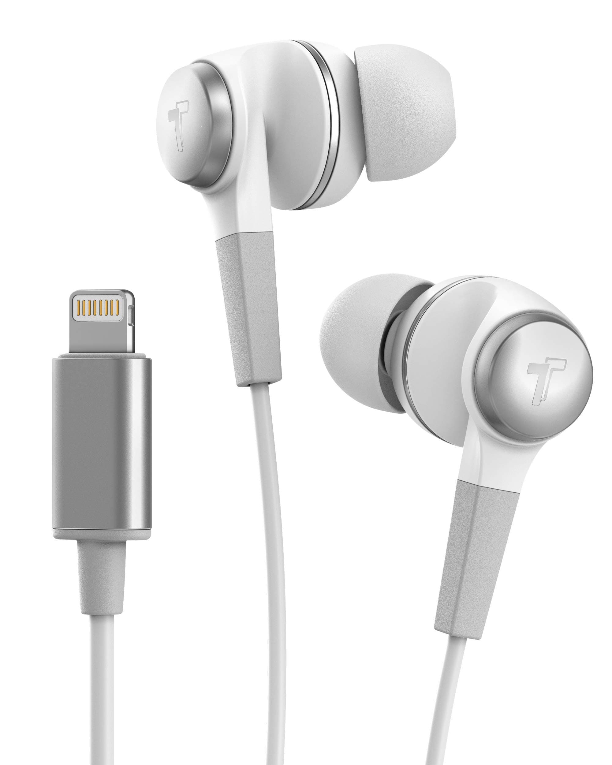iPhone Earphones (Apple MFi Certified) V120 in Ear Wired Lightning Earbuds (Sweat/Water Resistant) Headphones with Mic/Volume Remote for iPhone 12/13 /Pro/Pro Max - White
