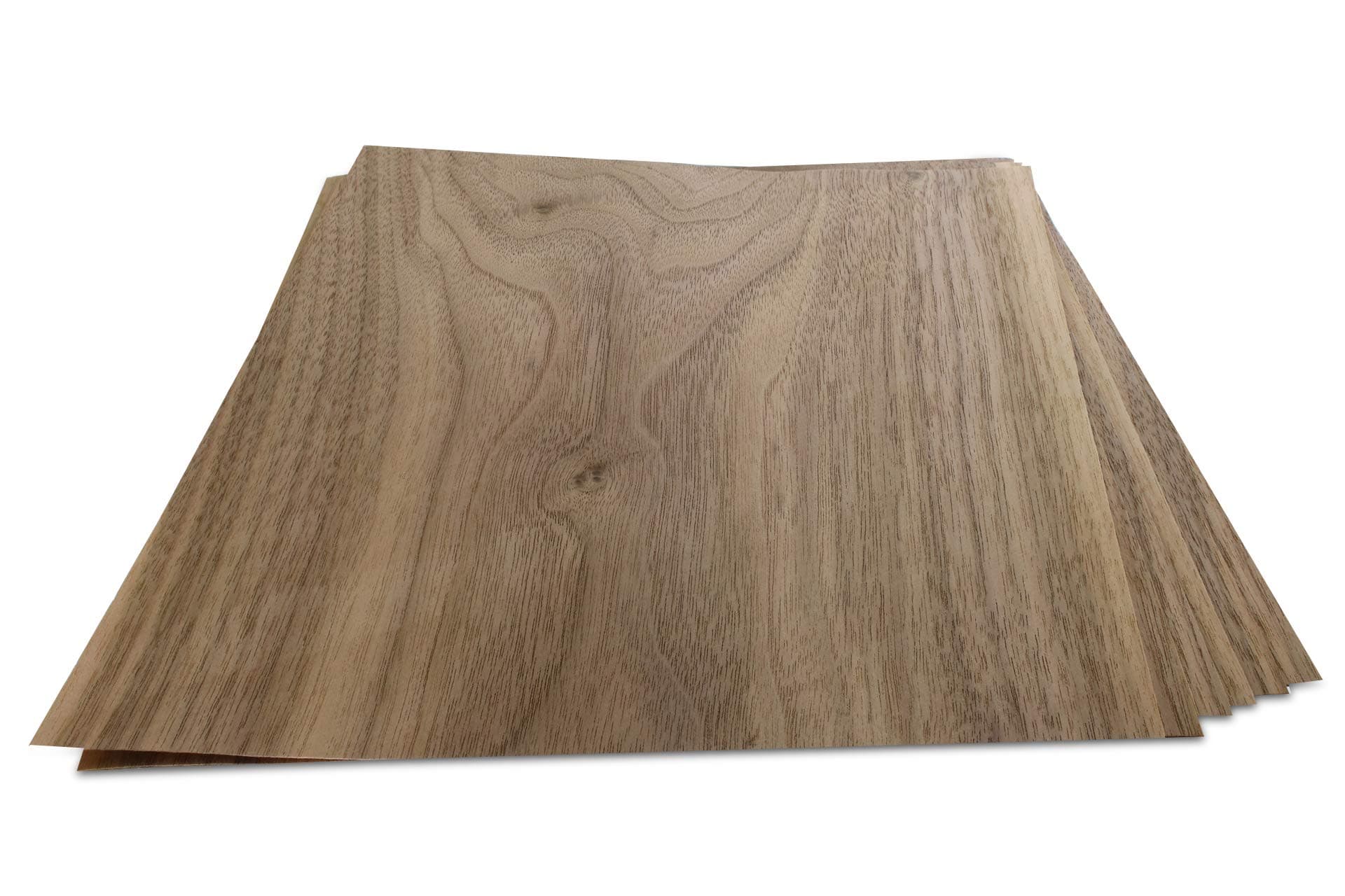 WoodPress® Real Walnut Wood Veneer - Pack of 6 Sheets - A4 Size (apx. 21cm x 29cm) - Veneer for Marquetry, Model Making & Furniture Repair