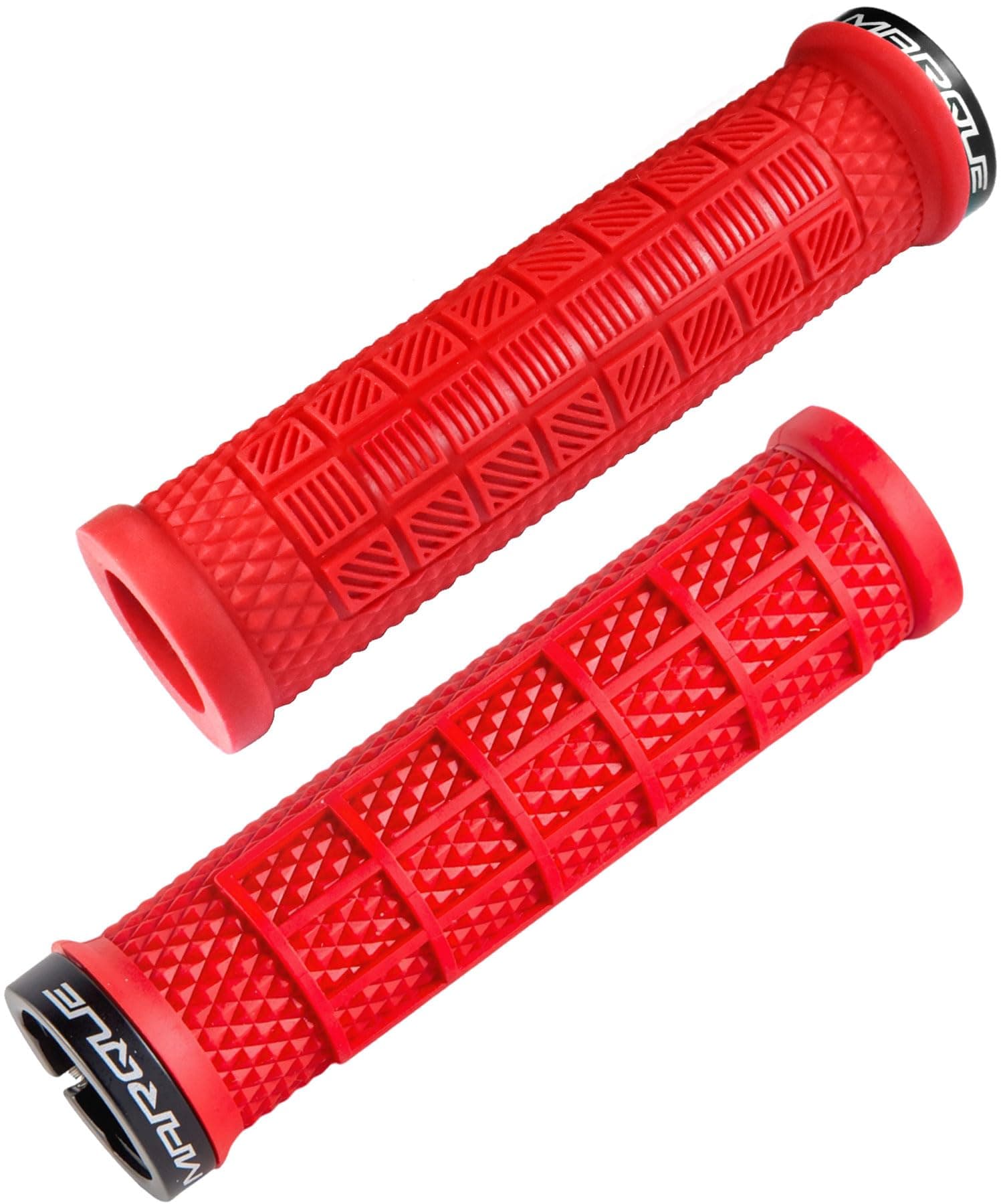 MARQUE Grapple MTB Grips - Mountain Bike Grips with Single Lock On Collar for Handlebar, for BMX, E-Bike, Scooter, Beach Cruiser & Most Adult Bicycle Handlebar, Anti-Slip & Comfortable