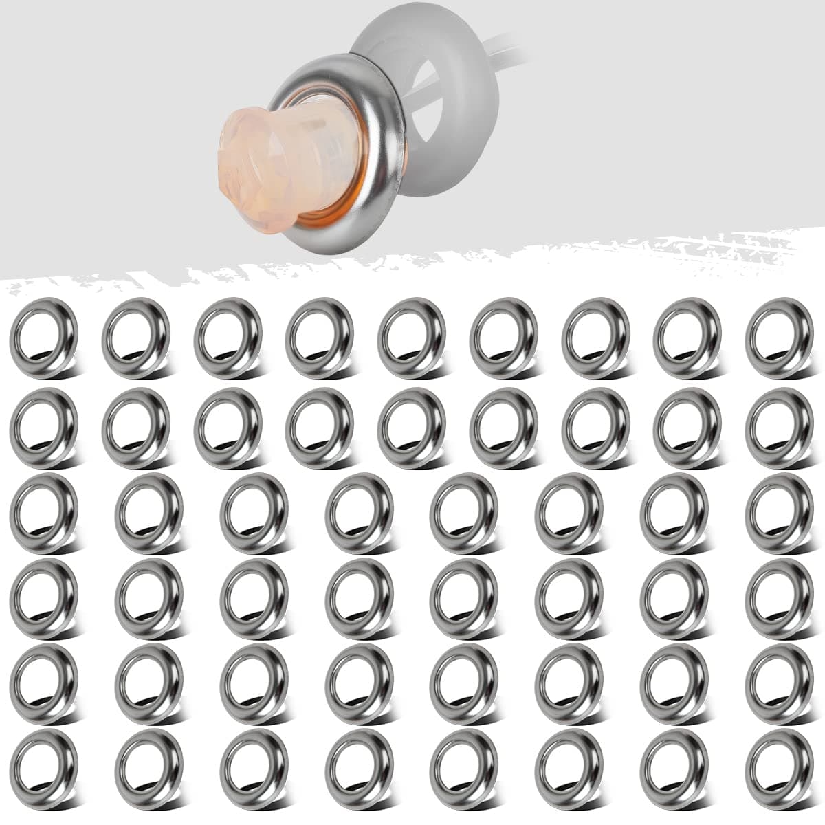 Partsam 3/4" round Stainless Steel Trim Ring Chrome Bezel For 3/4" Accent Marker Lights and all 3/4" Round Marker Clearance Lights (Pack of 50)