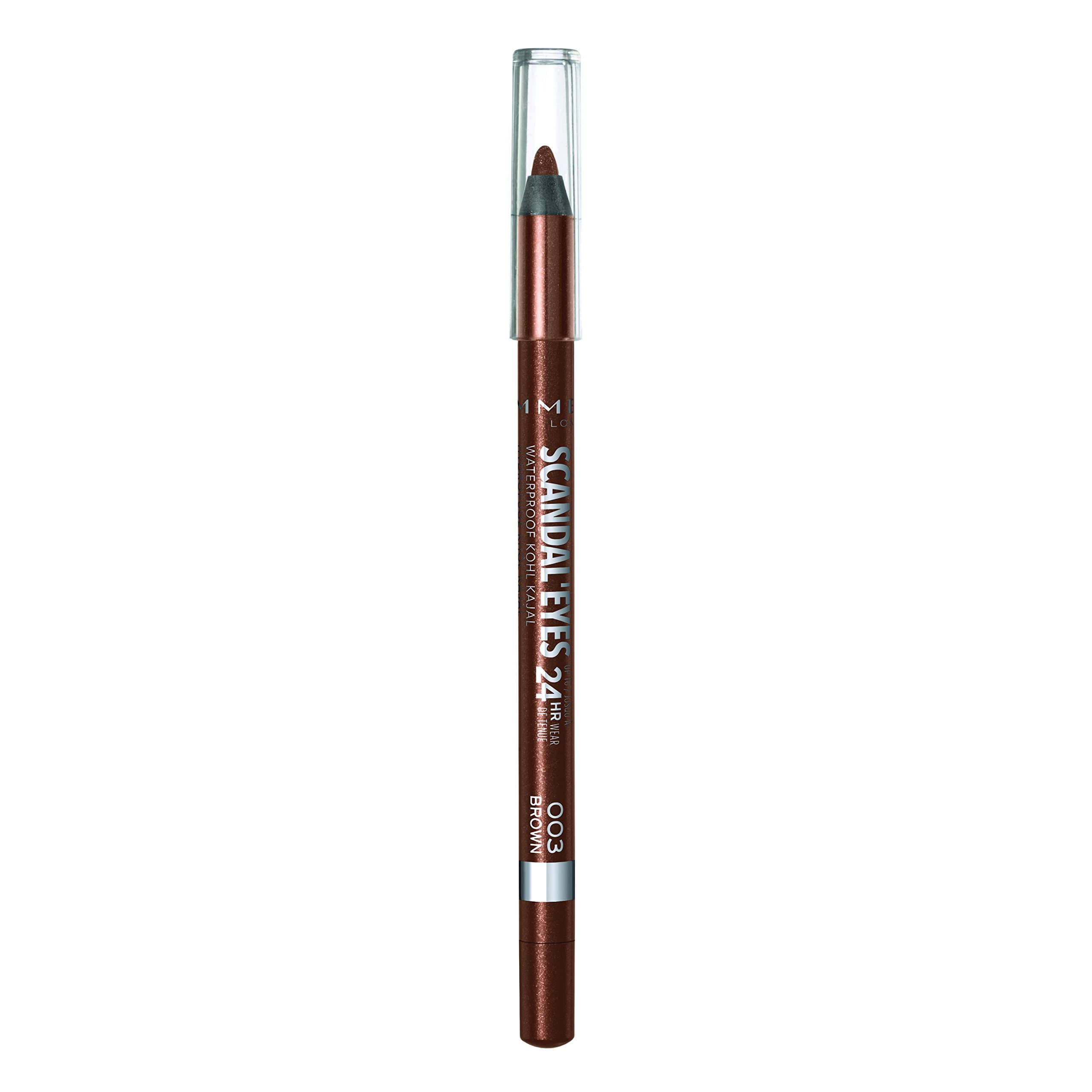 London Scandaleyes Waterproof Gel Pencil Eyeliner, Long-Wearing, Ultra-Smooth, Smudge-Proof, 003, Brown, 0.04oz