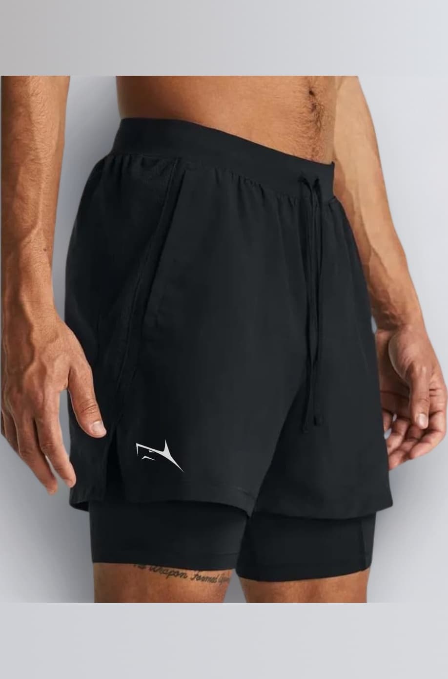 PROSHARX 2 in 1 Active Dual Shorts with Inner Tights Layer | Men's Double Layer Short for Running, Gym & Sports