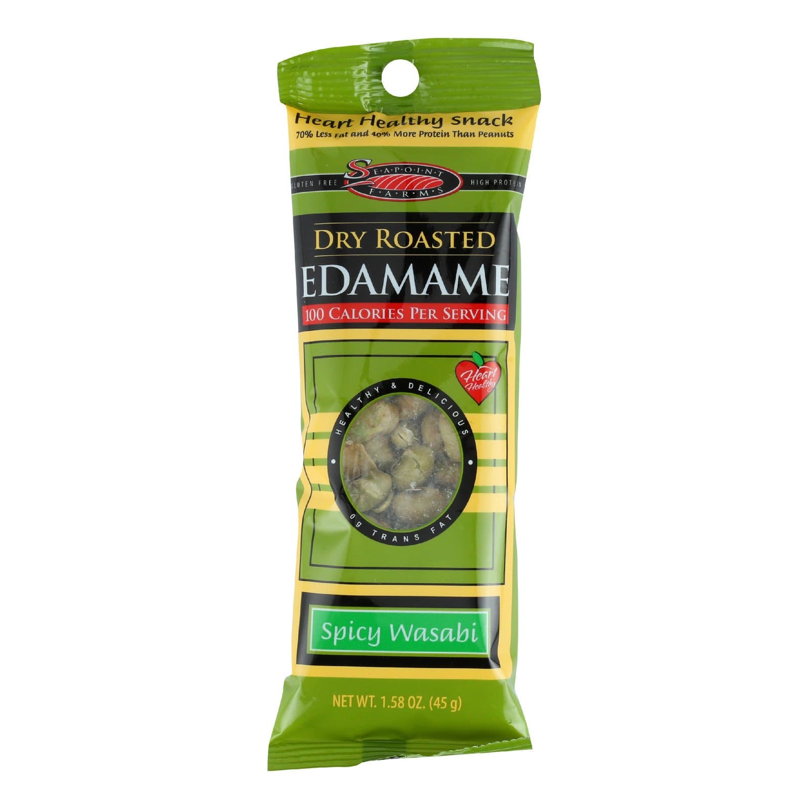 Dry Roasted Edamame - Spicy Wasabi - 1.58 Ounce (Pack of 12)