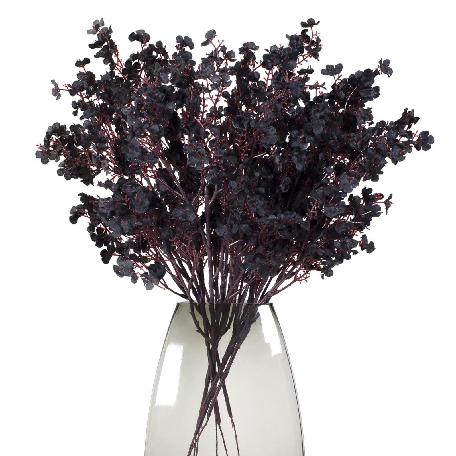 maoodoo Babys Breath 8 Bundle Real Touch Artificial Flowers Fake Silk Flower Gypsophila Wedding Party Decoration Home Decor(Black)