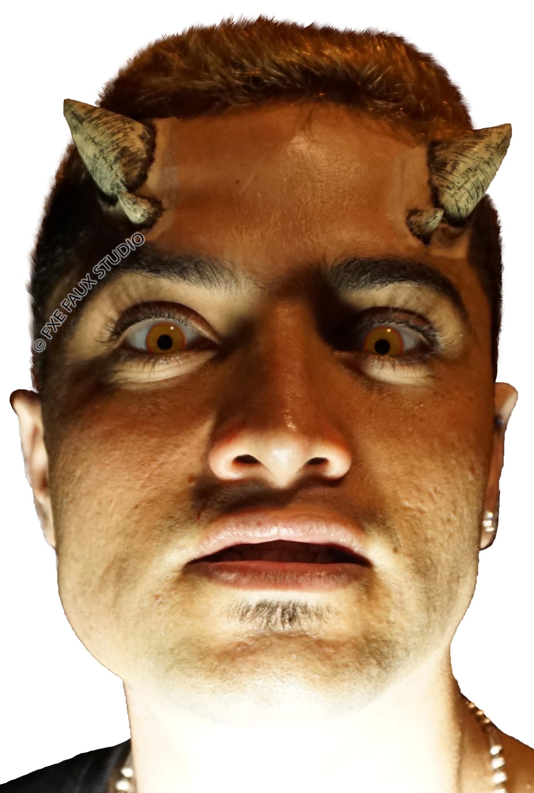 Demon Horns Halloween Latex Prosthetic Appliance.