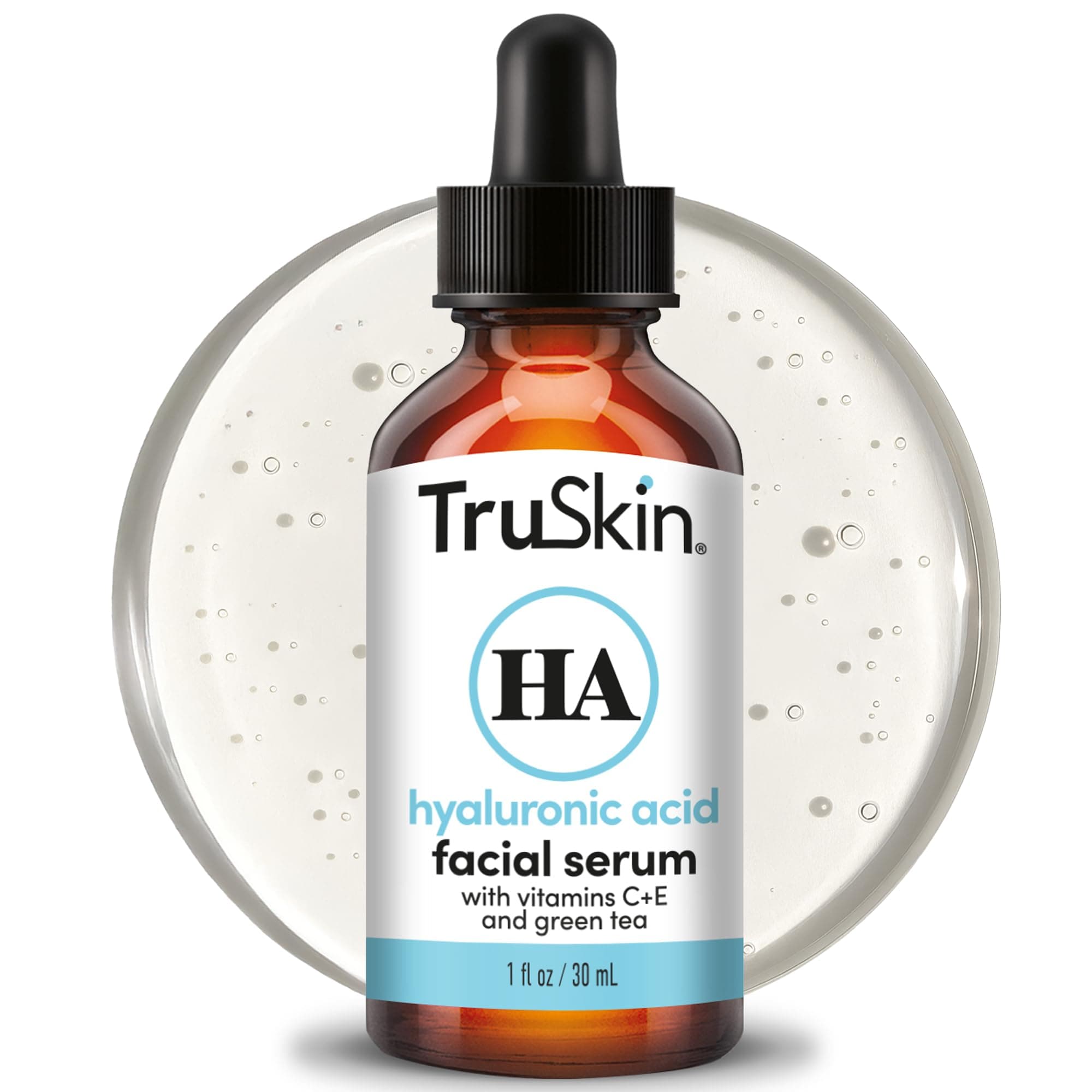 TruSkin Naturals Hyaluronic Acid Serum for Skin & Face with Vitamin-C, Vitamin-E, Organic-Aloe, Organic Jojoba Oil, and MSM