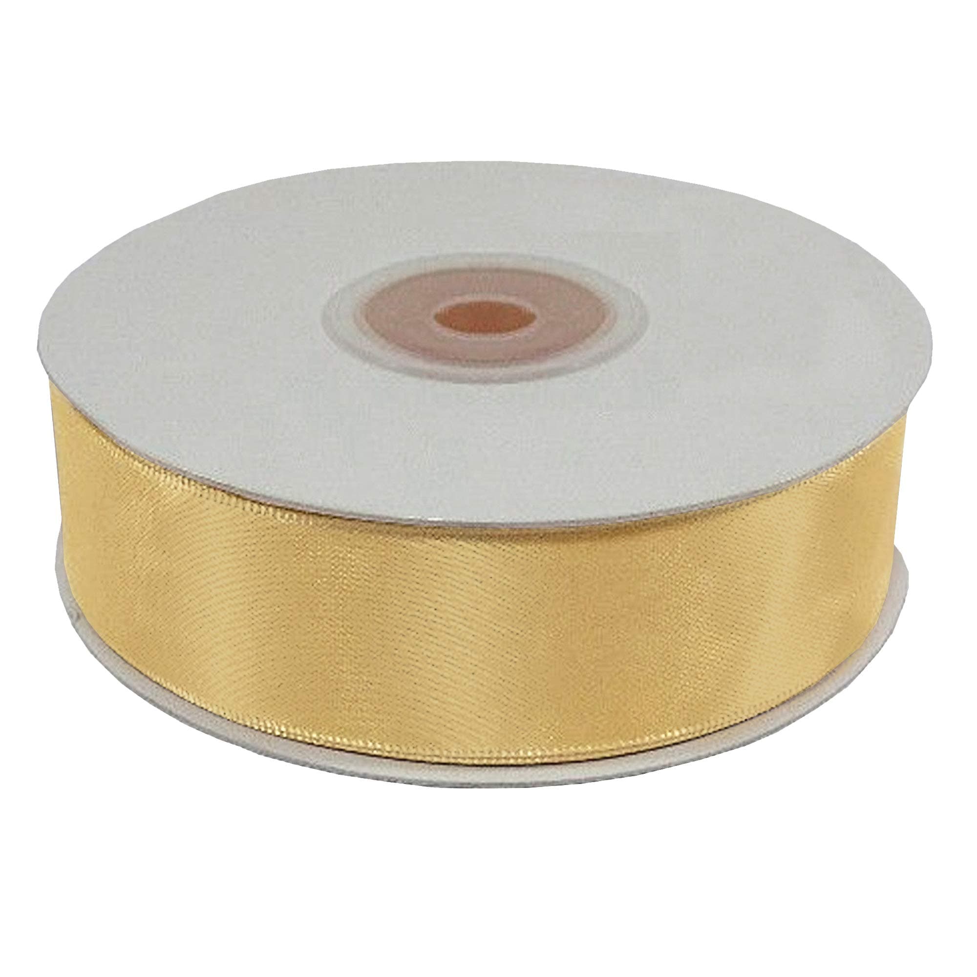 Full roll 25mx25mm Double Faced Satin Ribbon GOLD [FULL ROLL] by Celebration