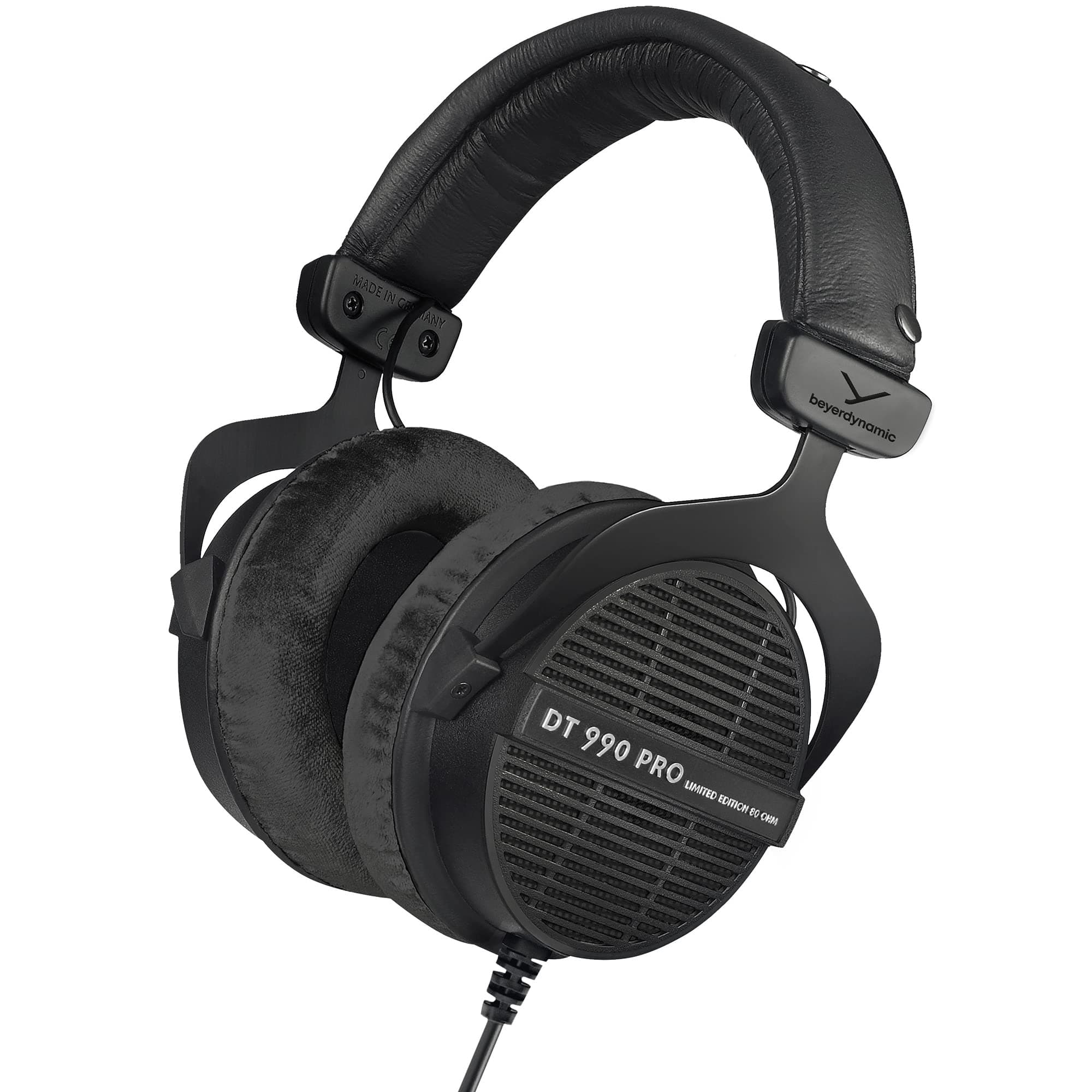 beyerdynamic Dt 990 Pro Over-Ear Studio Monitor Headphones - Open Back Stereo Construction Wired 80 Ohm Black (Limited Edition)