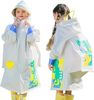 Kids Raincoats Rain Poncho Girls Boys Rain Jacket Waterproof Poncho Toddler Cartoon Rain Wear Reusable with Portable Bag S-4XL Size