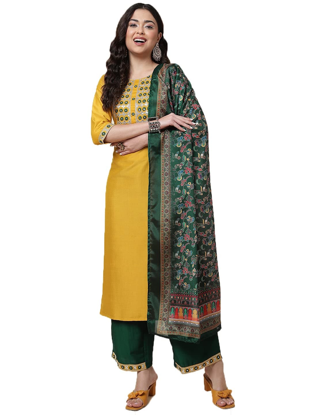 Shiv Textiles Silk Embroidered Kurta Set for Women