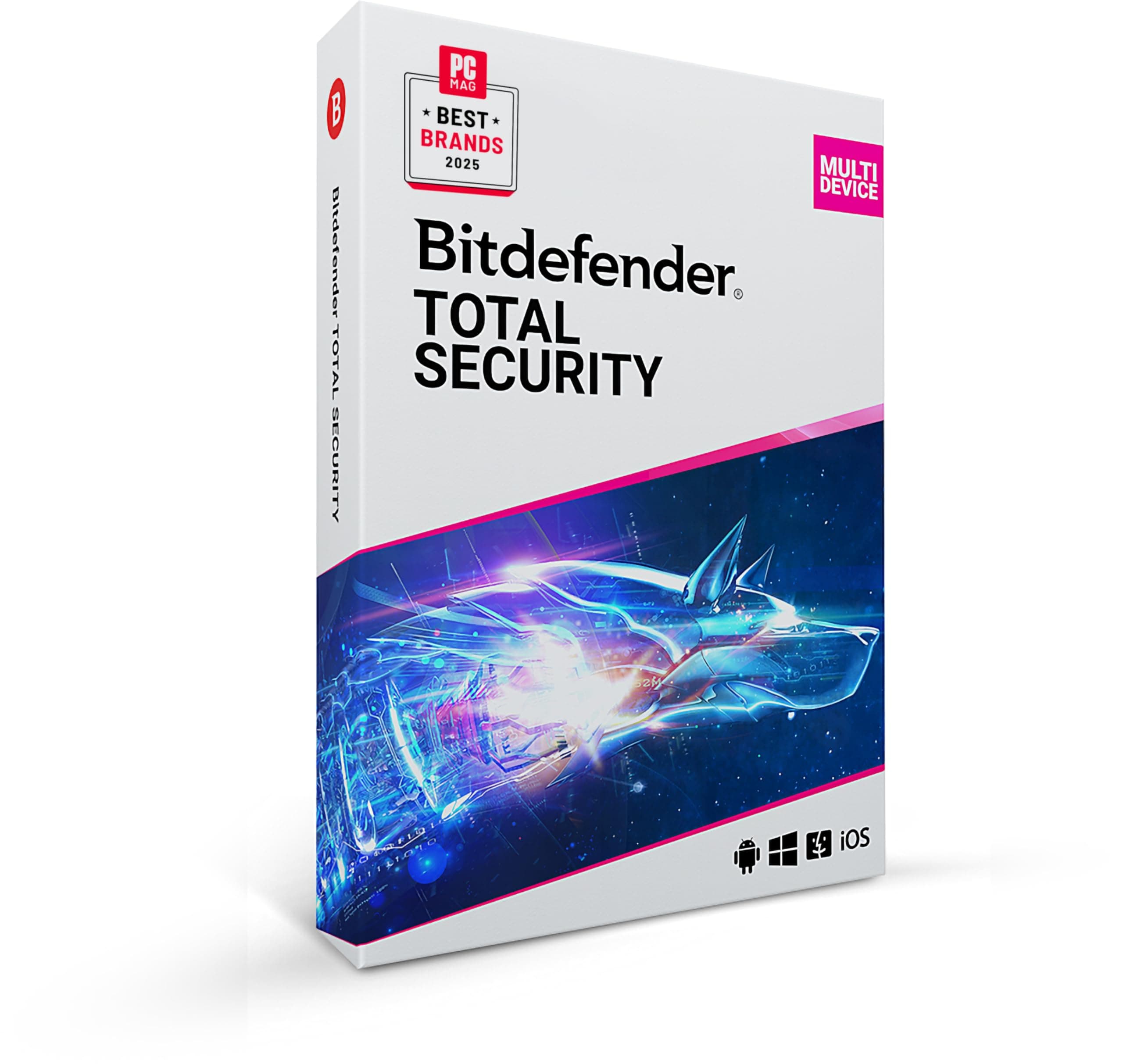 Bitdefender Total Security, 1 Device, 2 Years, Windows, Mac, Android, iOS
