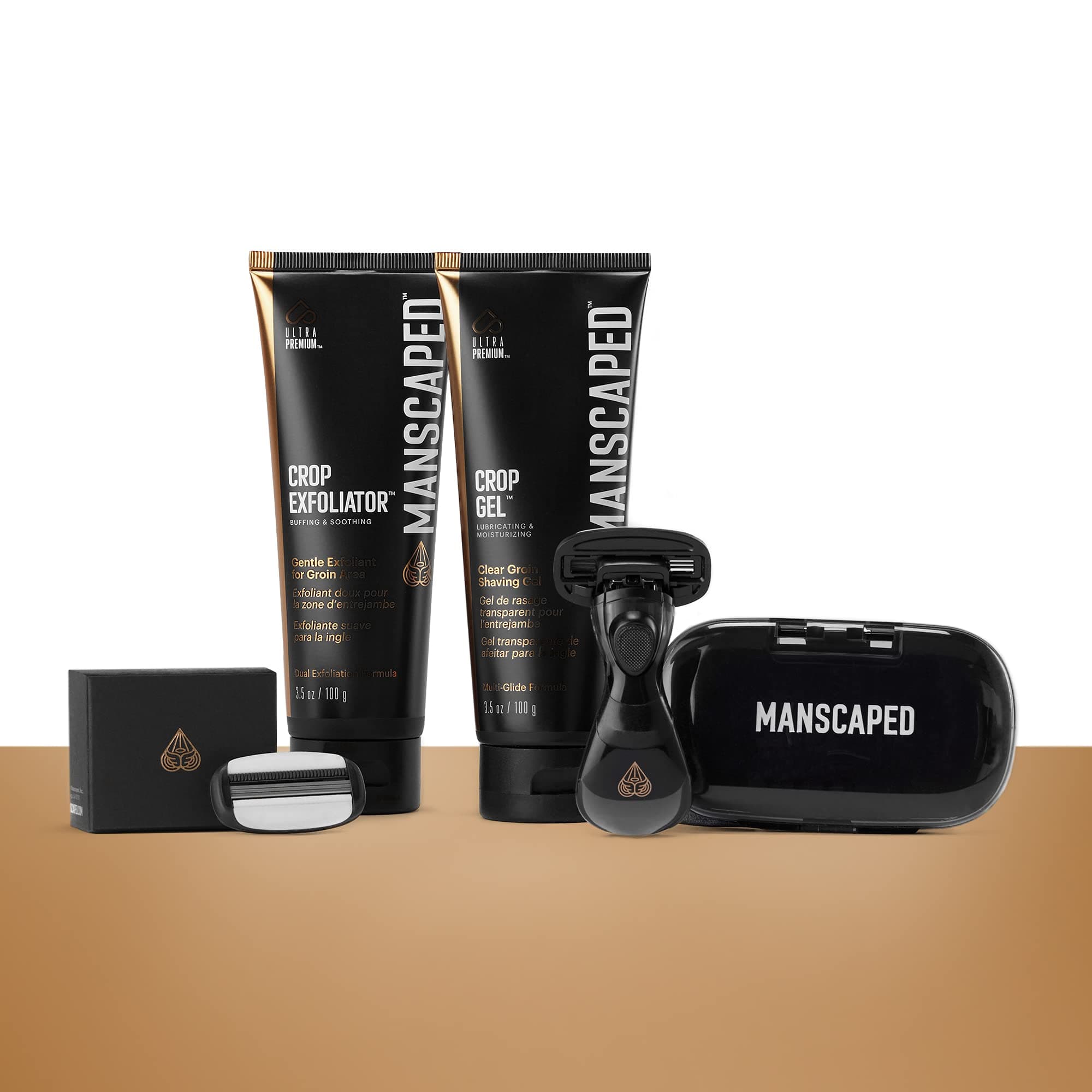 Manscaped Refining The Gentleman Ultra Smooth Package, Male Hygiene Shaving Bundle With Groin Razor, Shaving Gel, and Exfoliator