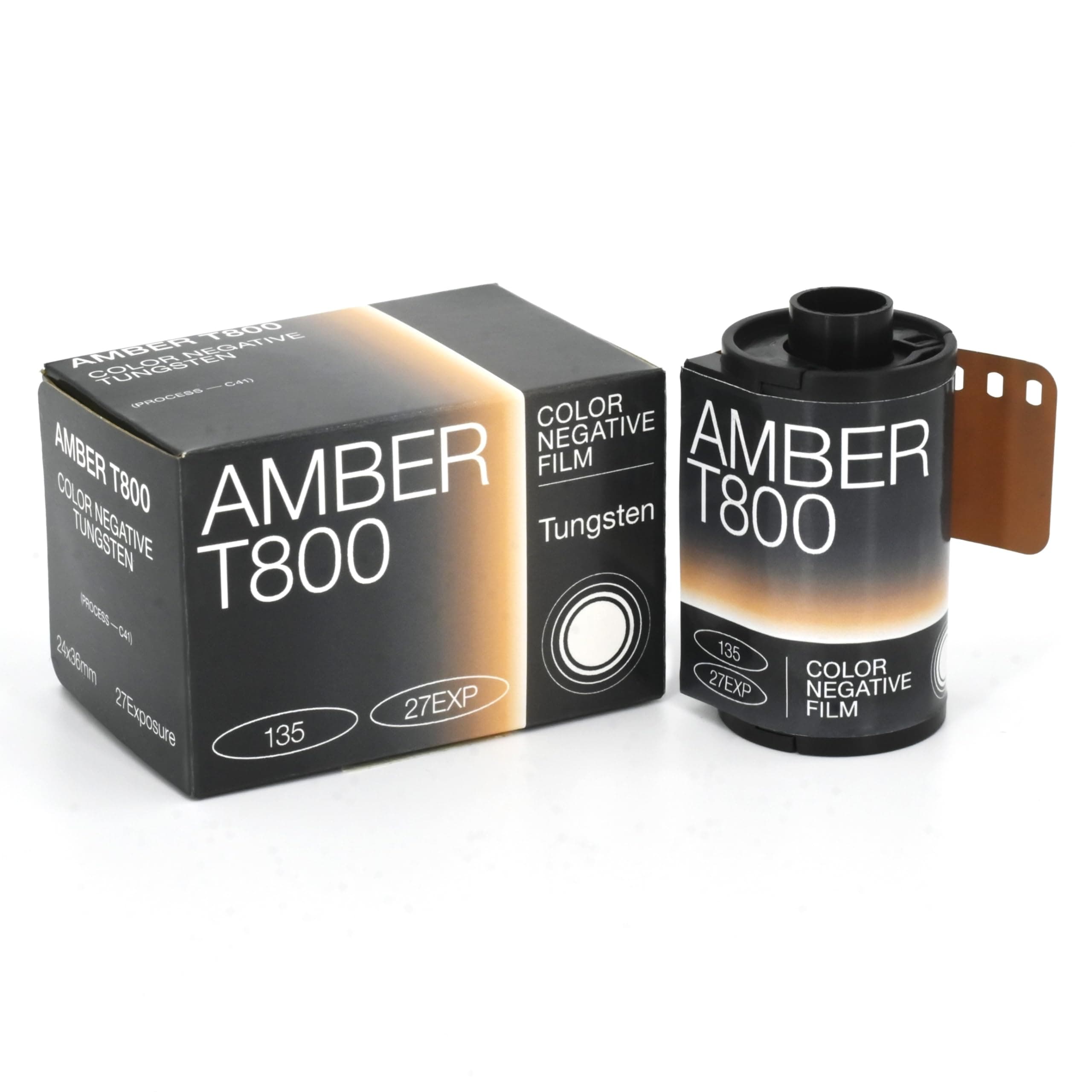 Amber 800 35mm Color Negative Cine Film, 27 Exposures, ISO800, 135, Cinematic, Motion Picture Style
