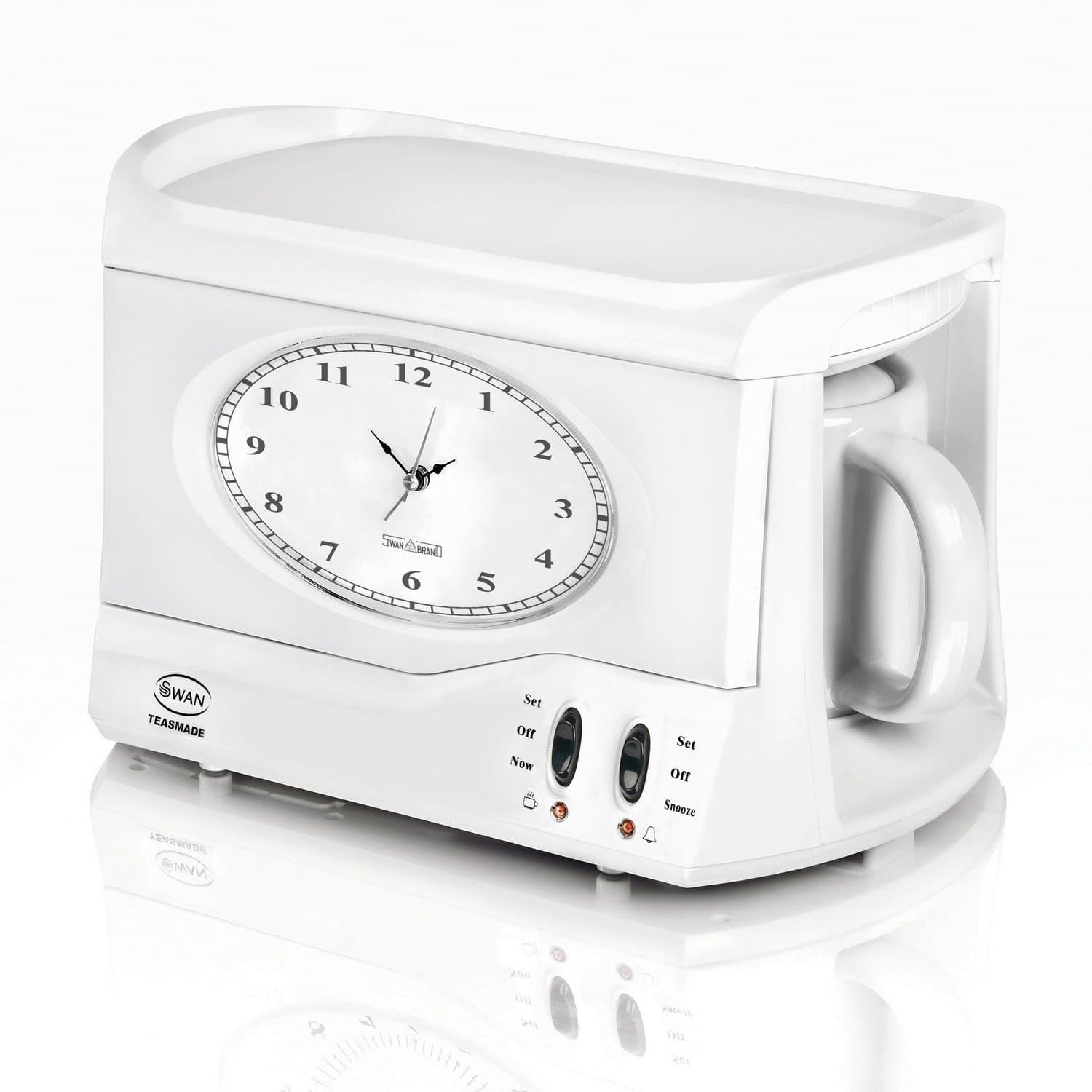 Swan Vintage Teasmade with Alarm Clock, 600 ml