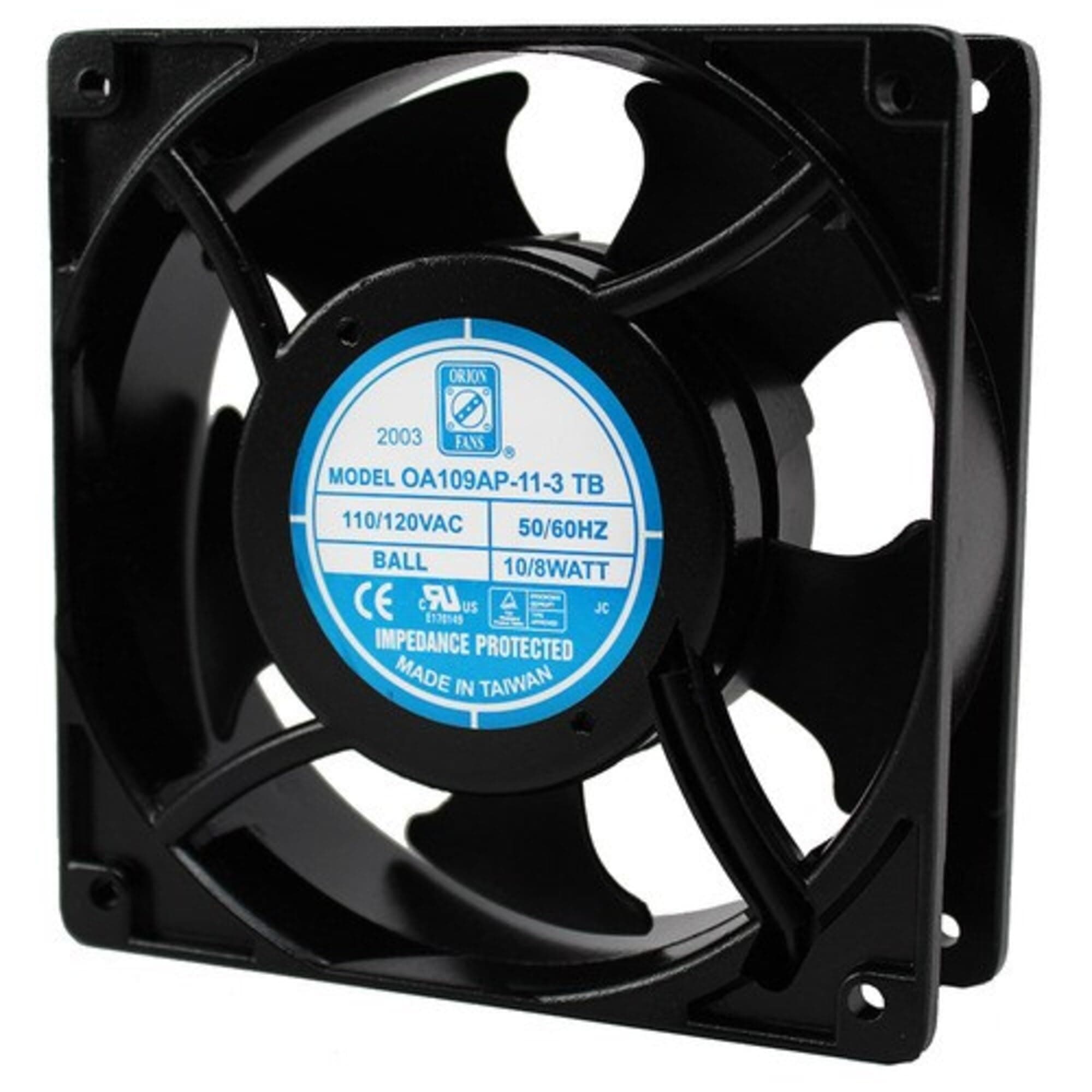Orion OA109AP-11-3TB Low Speed (1600 RPM) 4.7" Square Muffin Fan