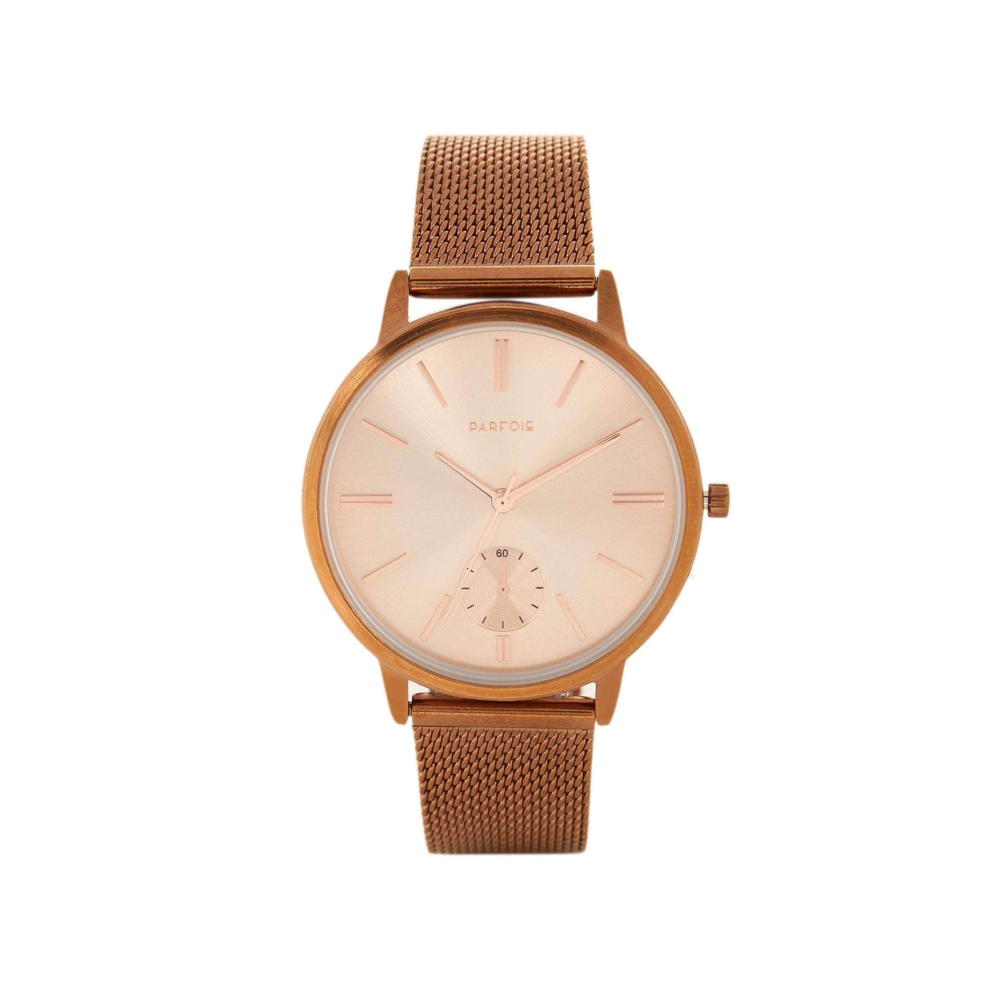 Parfois - Watch with Metallic Mesh Wristband - Women
