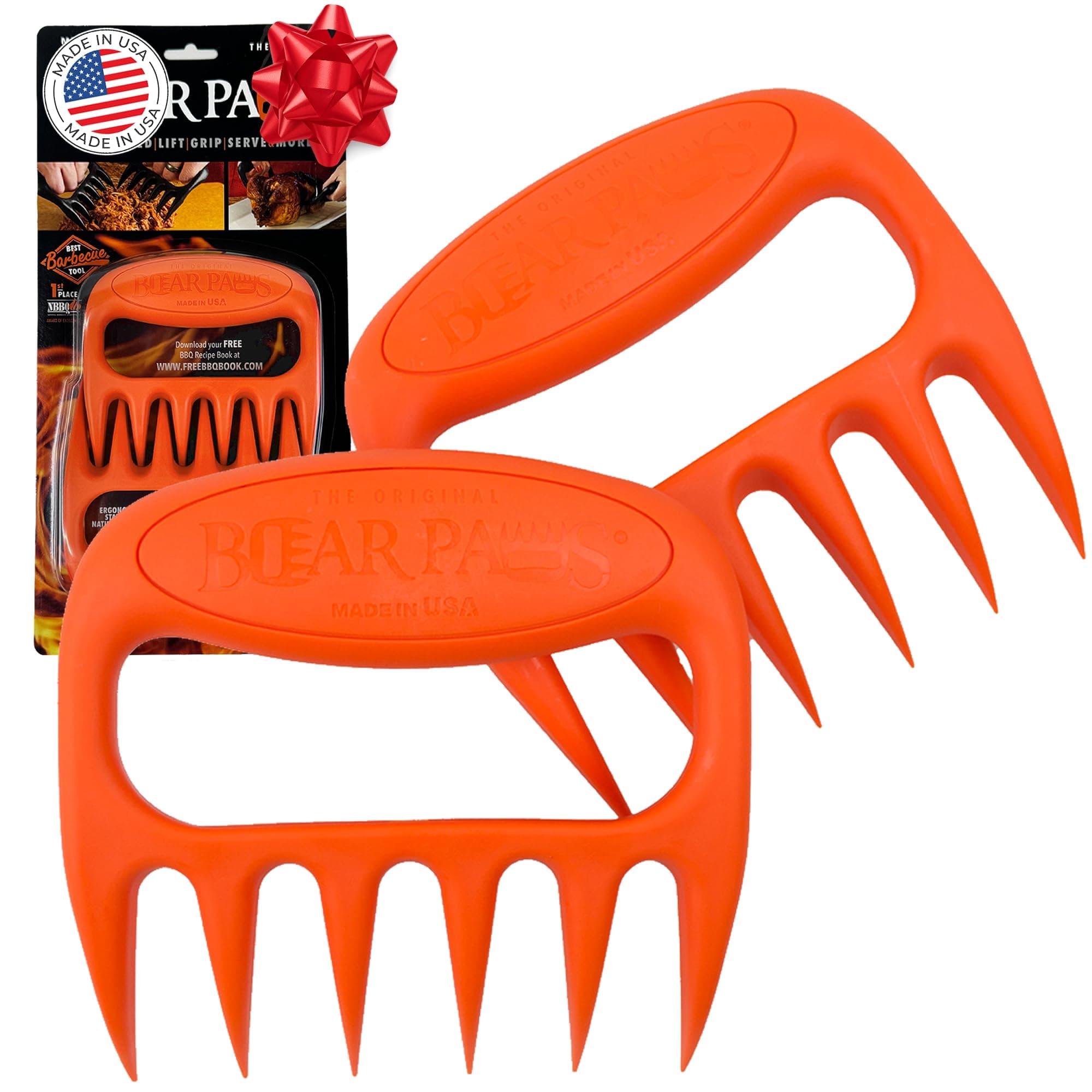 The Original Bear Paws Shredder Claws - Easily Lift, Handle, Shred, and Cut Meats - Essential for BBQ Pros - Ultra-Sharp