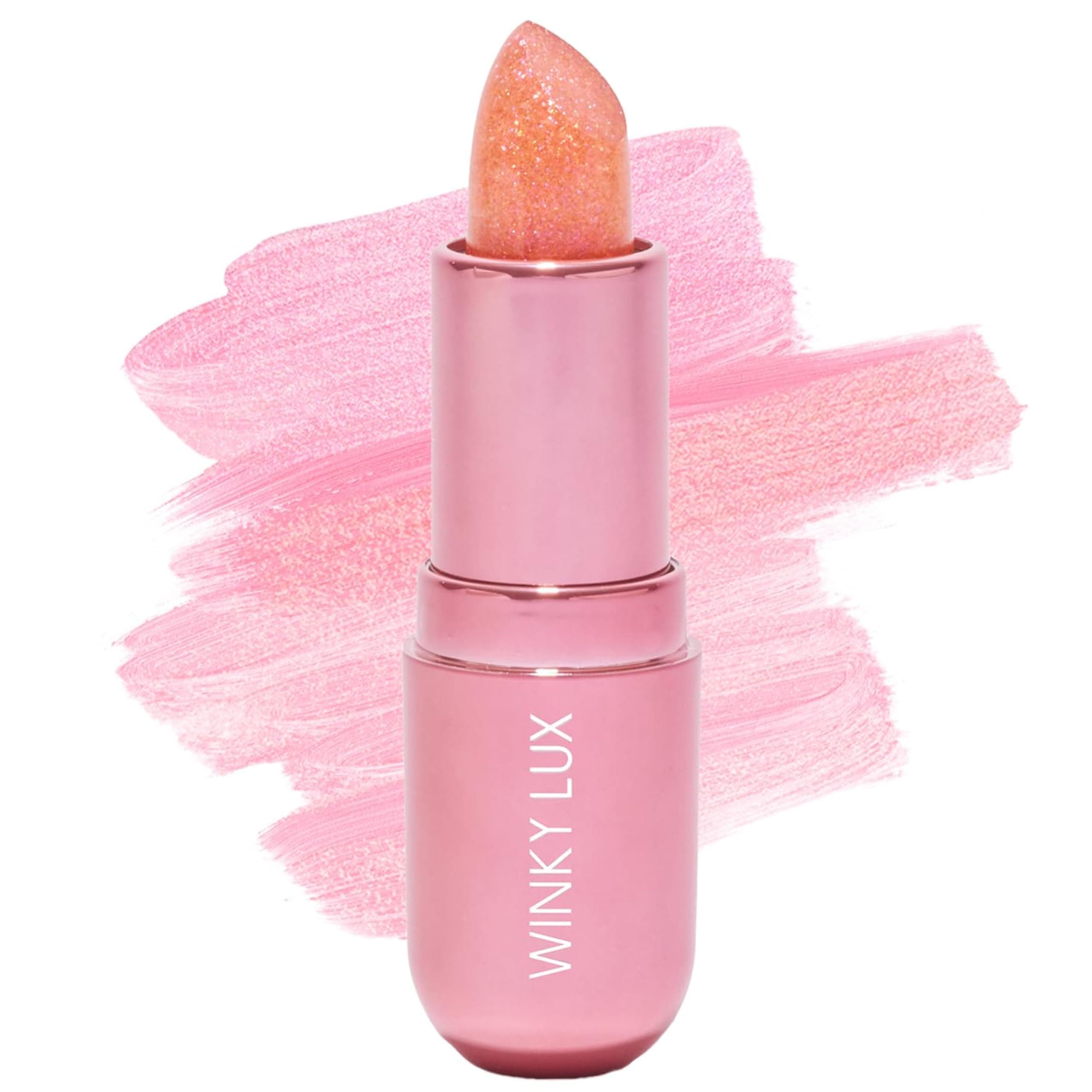 Pink Opal Glimmer Balm – Nourishing pH Lip Balm with Color Changing Pink Tint with Shimmer, Hydrating Ceramides Soften Lips, Raspberry Vanilla Scent