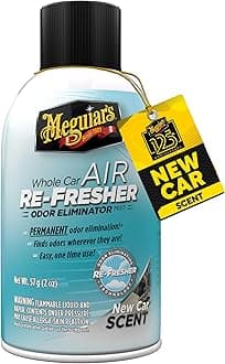 Meguiar's G16402EU Whole Car Air Re-Fresher Odour Eliminator Mist New Car Scent Air Bomb 59ml
