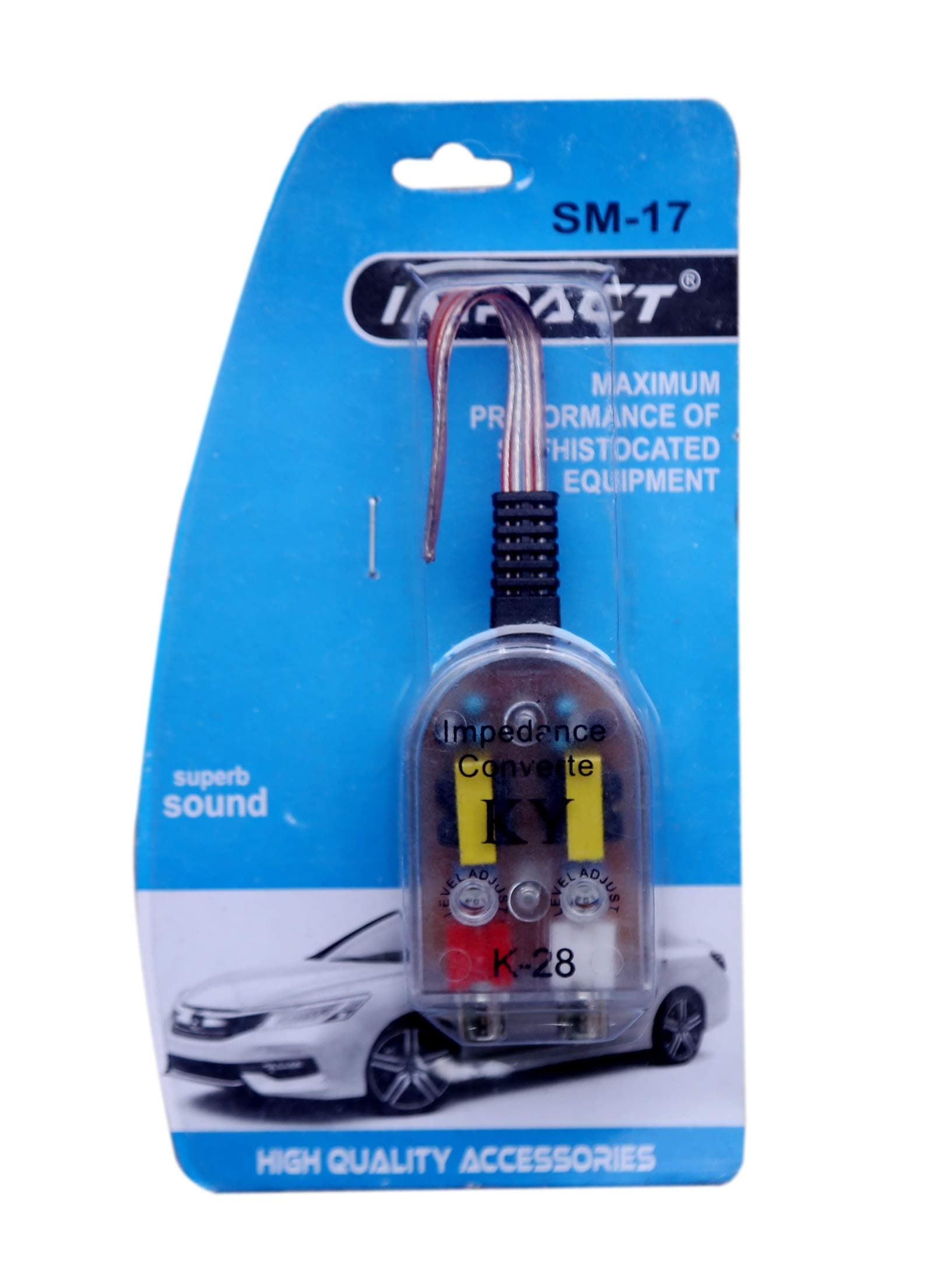 Cave Adjustable RCA Line High to Low Converter Plastic Impedance Amplifier Adapter for Car Home Audio