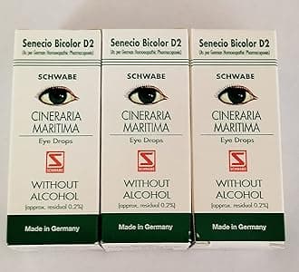 Cineraria Maritima Eye Drops Homoeopathic Medicine - 10ml (Pack of 3)