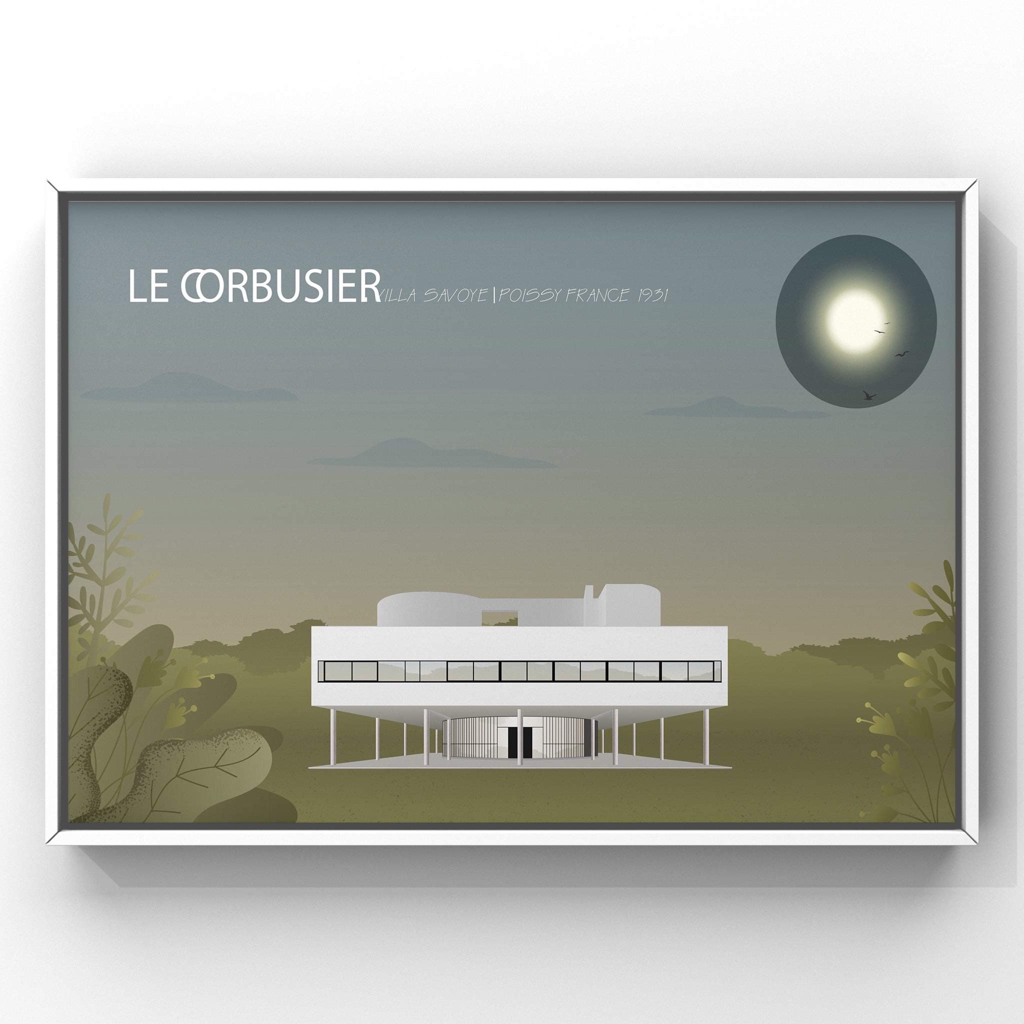 Villa Savoye,Le Corbusier,Le Corbusier Print,Villa Savoye Print,Villa Savoye Poster,Architectural Print,Famous Architect,Minimalist Art