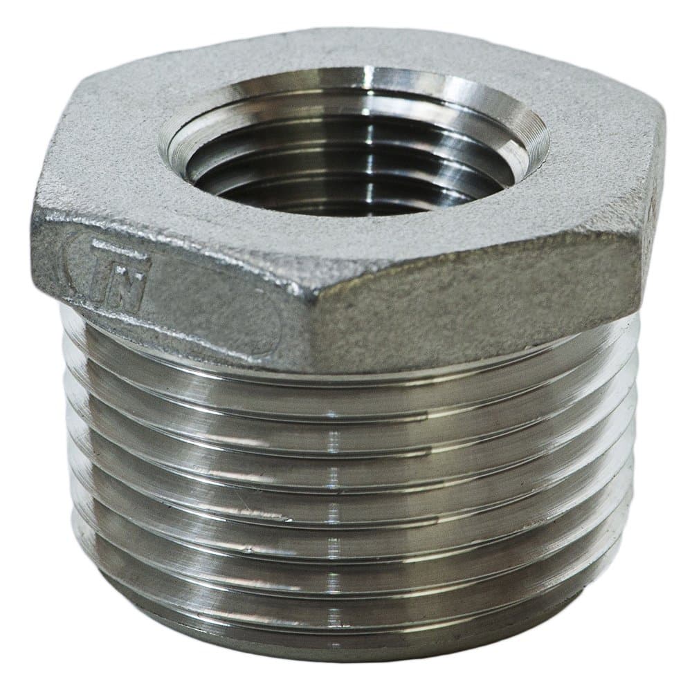 Trenton Pipe SS316-66020X10 Pipe Fitting, Class 150, Cast Stainless Steel Grade 316, Hex Bushing, 2" x 1" NPT Female x Male Threads