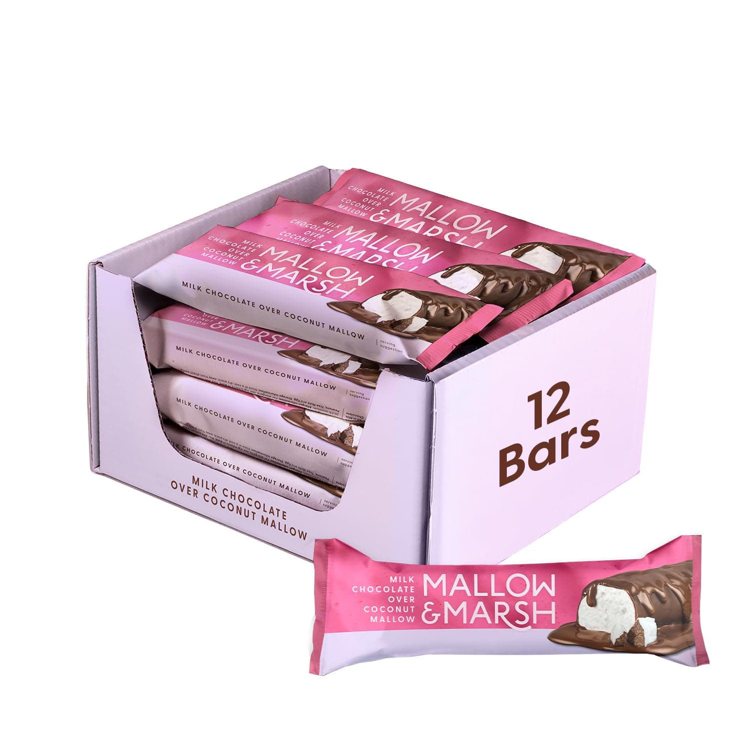 Mallow & Marsh Milk Chocolate over Coconut Marshmallow Bar (12 x 35g)