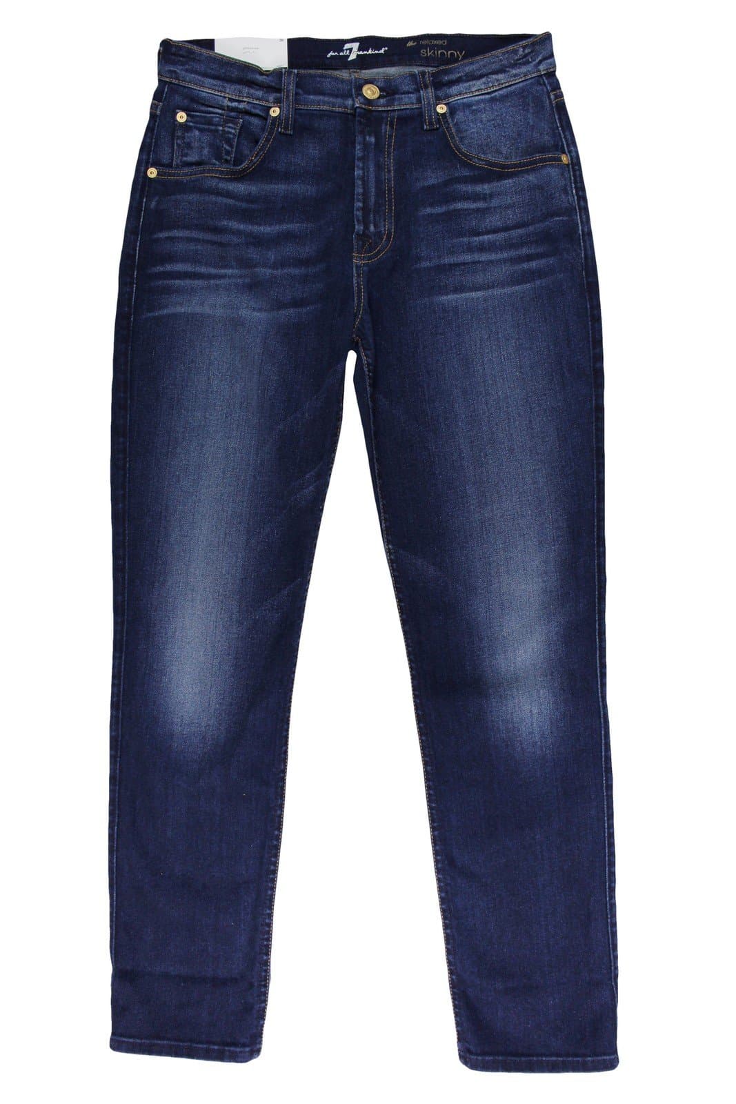 7 For All Mankind Women's Relaxed Skinny Jean Girlfriend Jean In Rich Blue