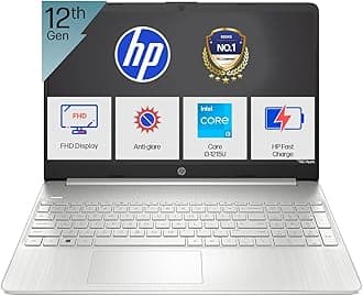HP 15s, 12th Gen Intel Core i3-1215U Laptop (8GB DDR4, 512GB SSD) Anti-Glare, 15.6"/39.6cm, FHD, Win 11, MS Office 21, Silver, 1.69kg, Intel UHD Graphics, HD Camera, Dual Speakers, fy5011TU
