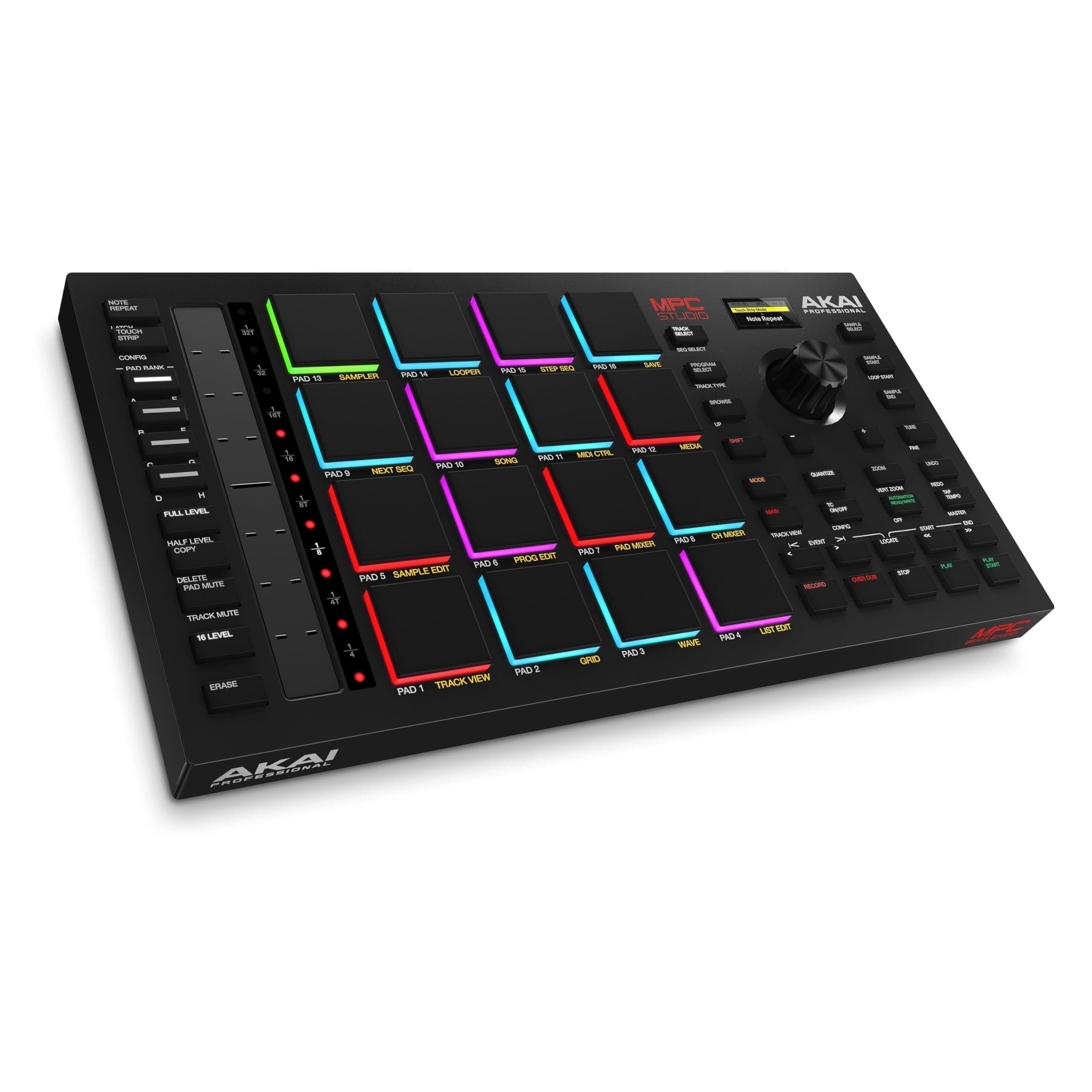 MPC Studio MIDI Controller Beat Maker with 16 Velocity Sensitive RGB Pads, Full MPC 2 Software, assignable Touch Strip & LCD Display, BLACK, (MPCSTUDIO2)