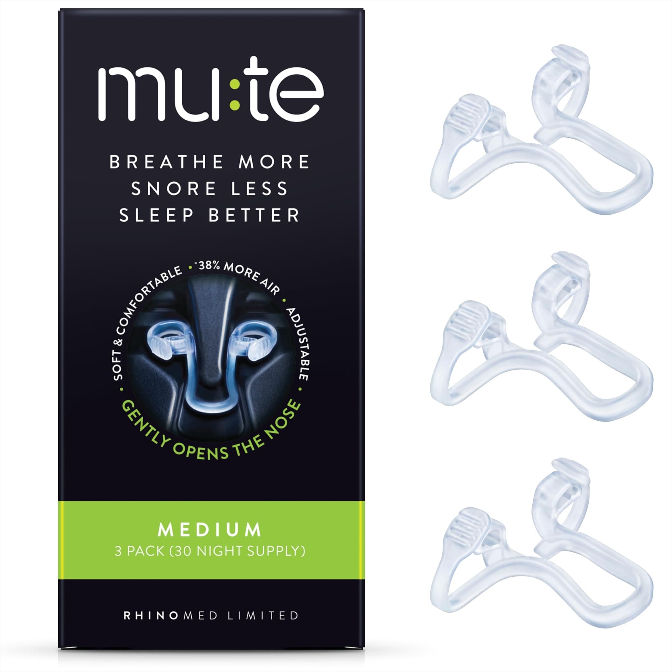 Rhinomed Mute Nasal Dilator for Snore Reduction
