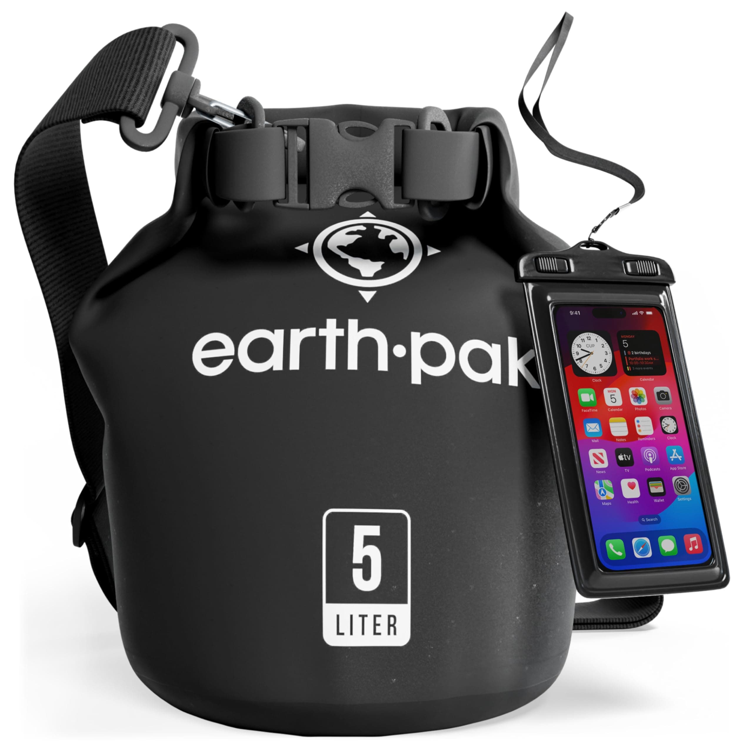 Waterproof Dry Bag - Roll Top Waterproof Backpack Sack Keeps Gear Dry for Kayak with Waterproof Phone Case