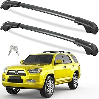 Tuyoung 220lbs Roof Rack Cross Bars Compatible with Toyota 4Runner 2010-2024 with Side ROOF Rails, Heavy Duty Aluminum Lockable Roof Crossbars Rooftop Luggage Racks Carrier Black